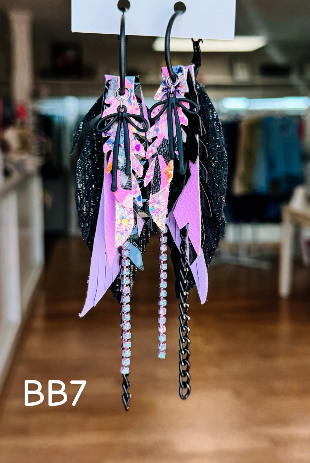 Jak Sprat Boos & Bows Collection: Mini Mic Drop Dangles-Earrings-Dear Me Southern Boutique, located in DeRidder, Louisiana