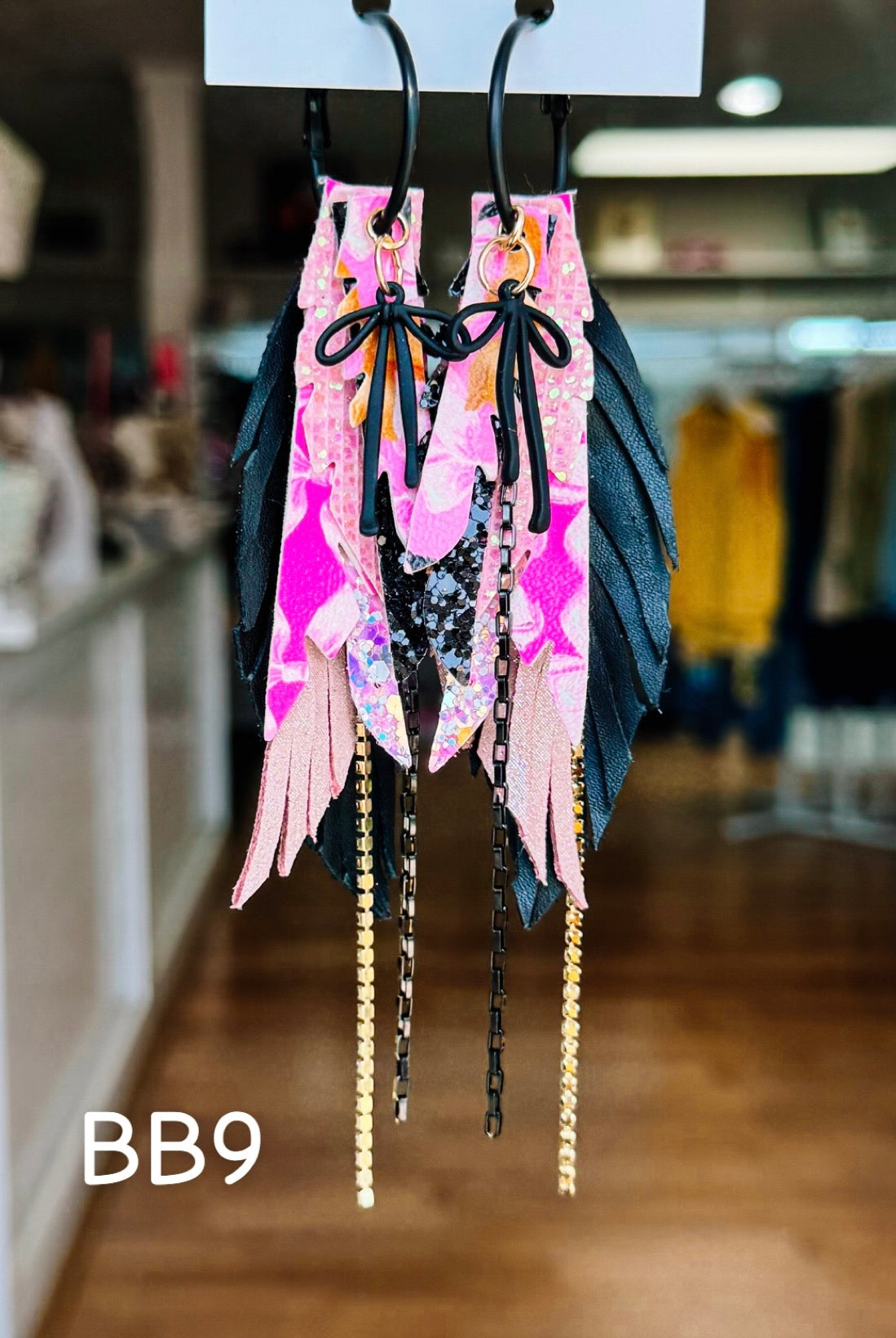 Jak Sprat Boos & Bows Collection: Mini Mic Drop Dangles-Earrings-Dear Me Southern Boutique, located in DeRidder, Louisiana