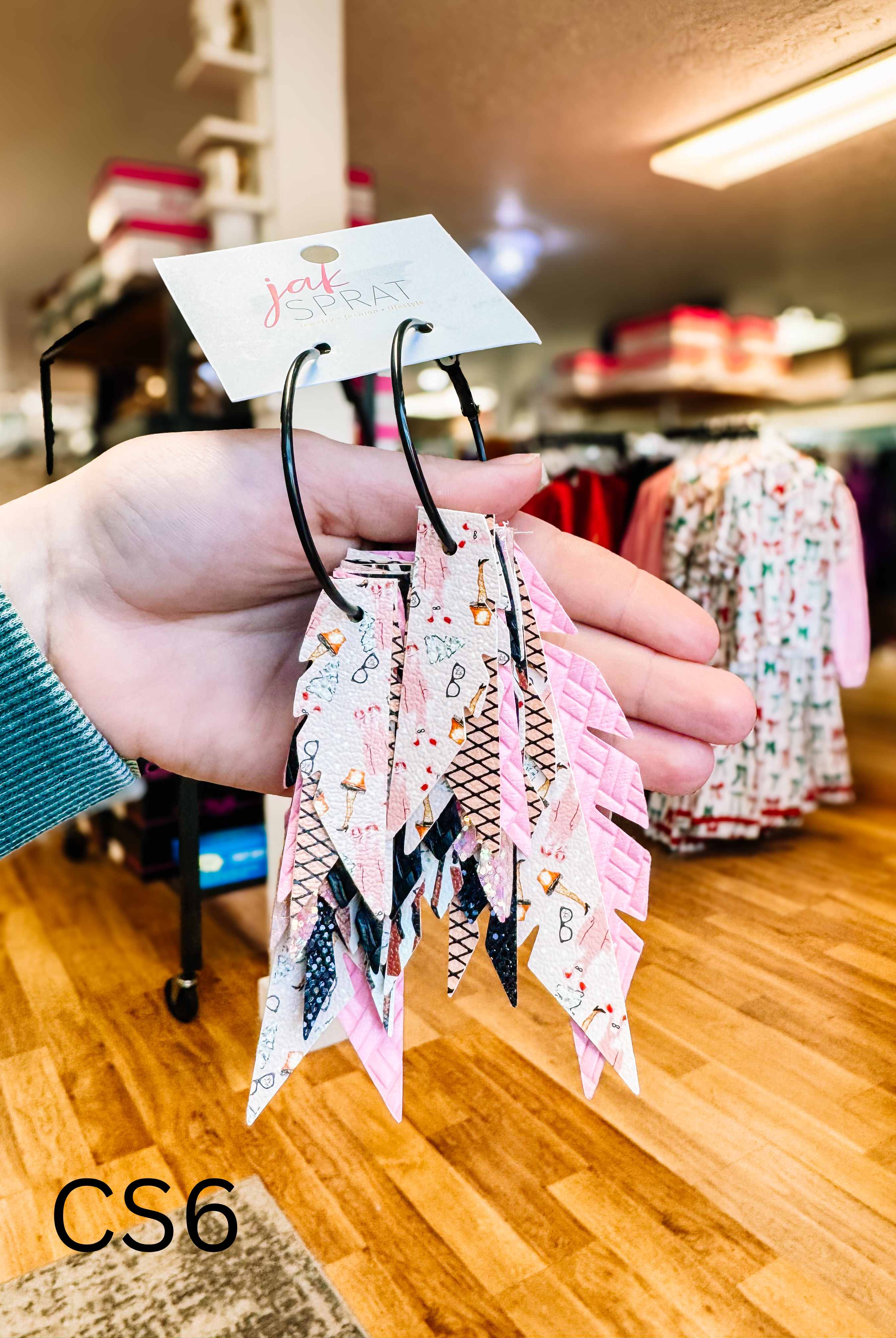 Jak Sprat Christmas Story Collection: Fabulous Feather Dangles-Earrings-Dear Me Southern Boutique, located in DeRidder, Louisiana