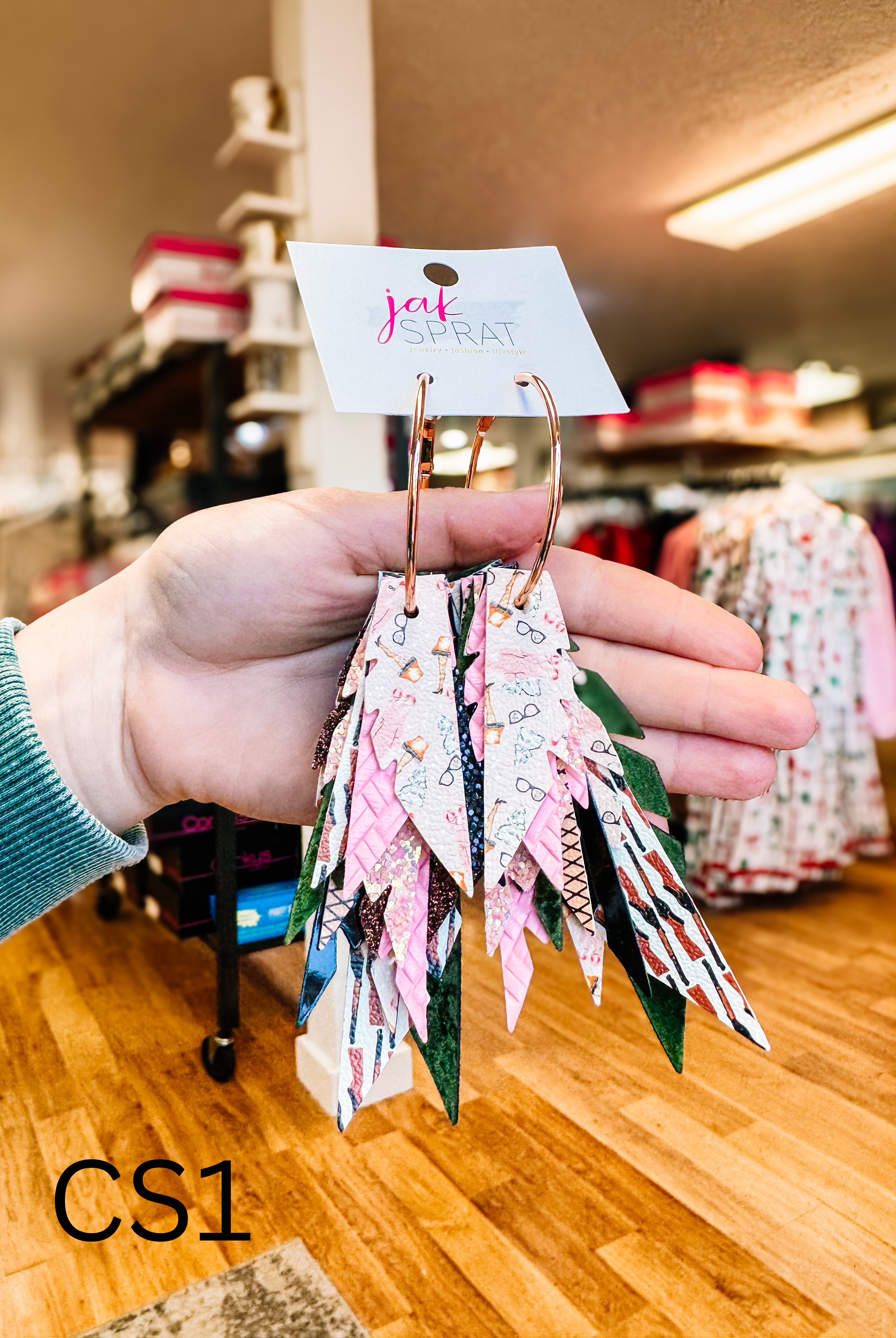 Jak Sprat Christmas Story Collection: Fabulous Feather Dangles-Earrings-Dear Me Southern Boutique, located in DeRidder, Louisiana