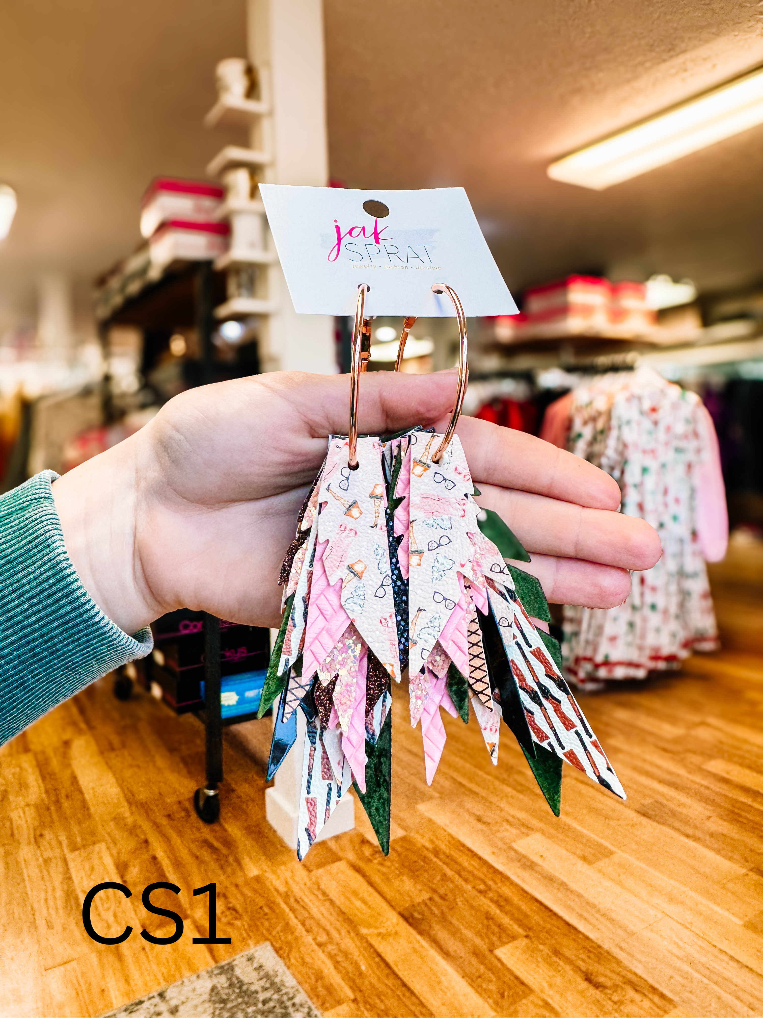 Jak Sprat Christmas Story Collection: Fabulous Feather Dangles-Earrings-Dear Me Southern Boutique, located in DeRidder, Louisiana