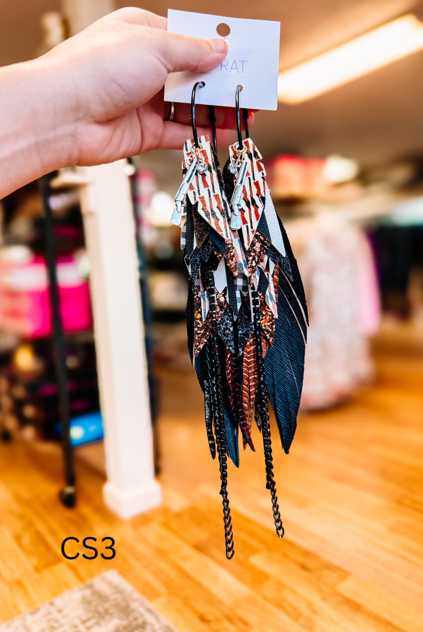 Jak Sprat Christmas Story Collection: Mega Mic Drop Dangles-Earrings-Dear Me Southern Boutique, located in DeRidder, Louisiana