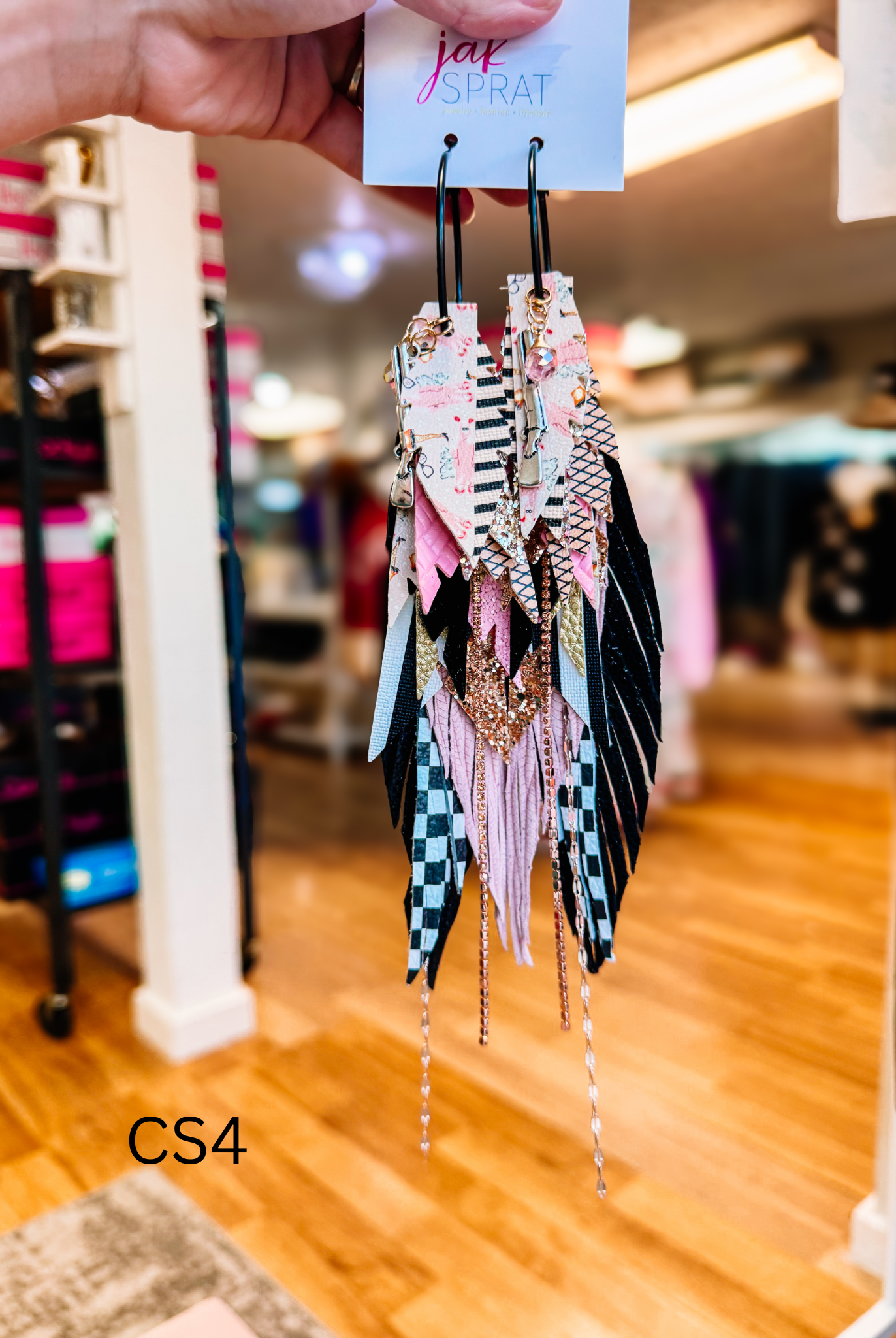 Jak Sprat Christmas Story Collection: Mega Mic Drop Dangles-Earrings-Dear Me Southern Boutique, located in DeRidder, Louisiana