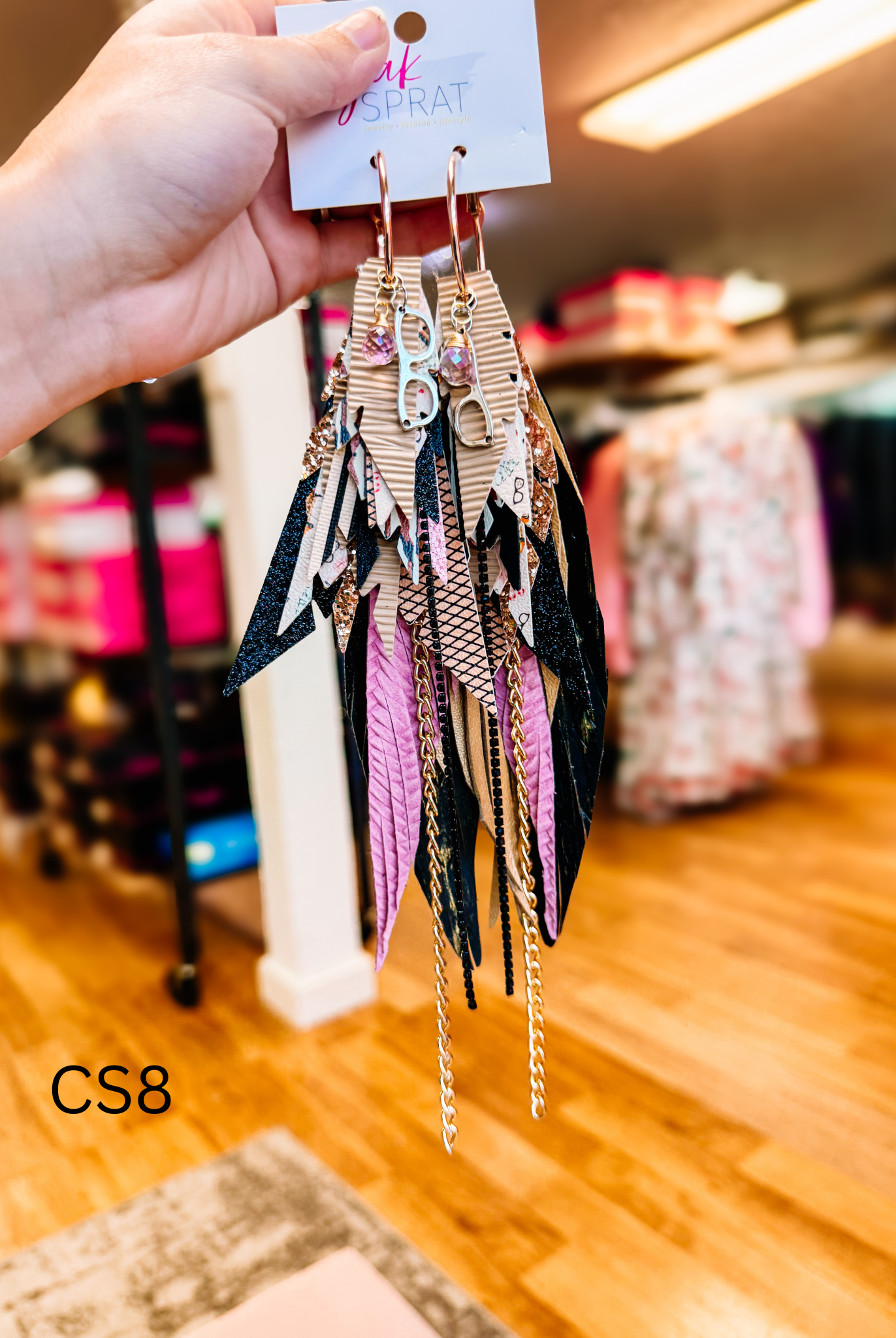 Jak Sprat Christmas Story Collection: Mega Mic Drop Dangles-Earrings-Dear Me Southern Boutique, located in DeRidder, Louisiana