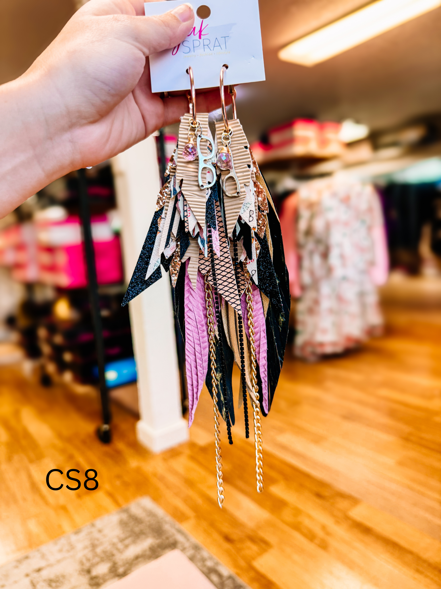 Jak Sprat Christmas Story Collection: Mega Mic Drop Dangles-Earrings-Dear Me Southern Boutique, located in DeRidder, Louisiana