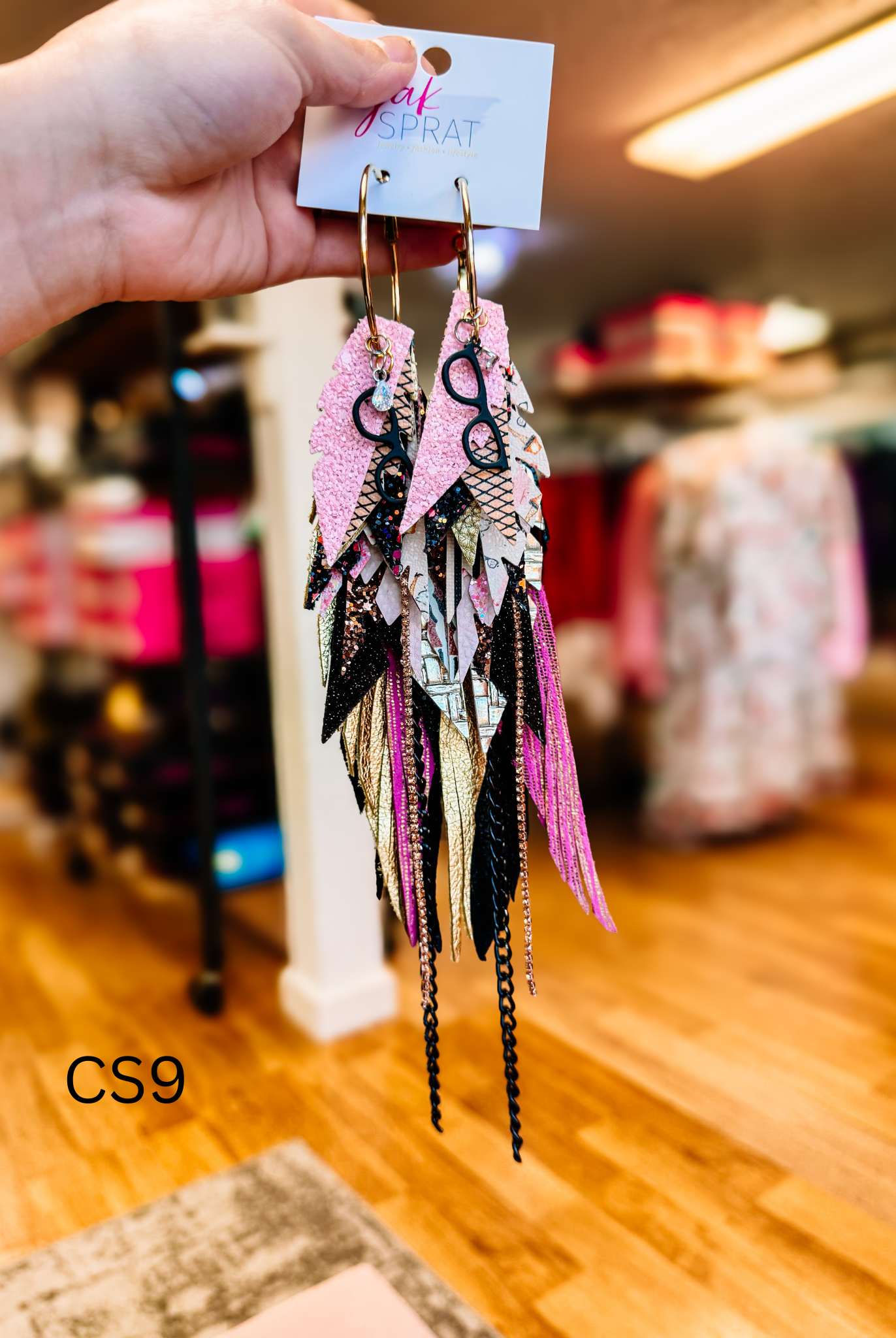 Jak Sprat Christmas Story Collection: Mega Mic Drop Dangles-Earrings-Dear Me Southern Boutique, located in DeRidder, Louisiana