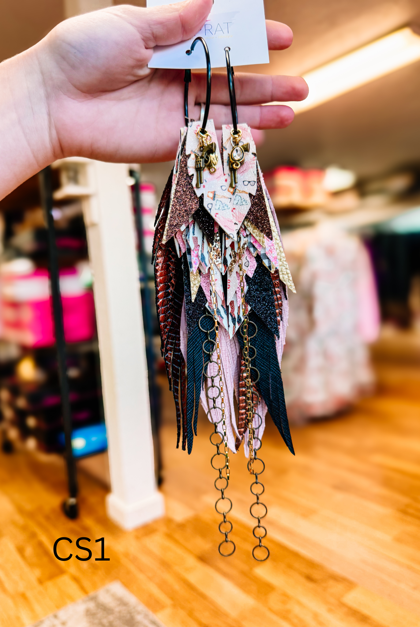 Jak Sprat Christmas Story Collection: Mega Mic Drop Dangles-Earrings-Dear Me Southern Boutique, located in DeRidder, Louisiana