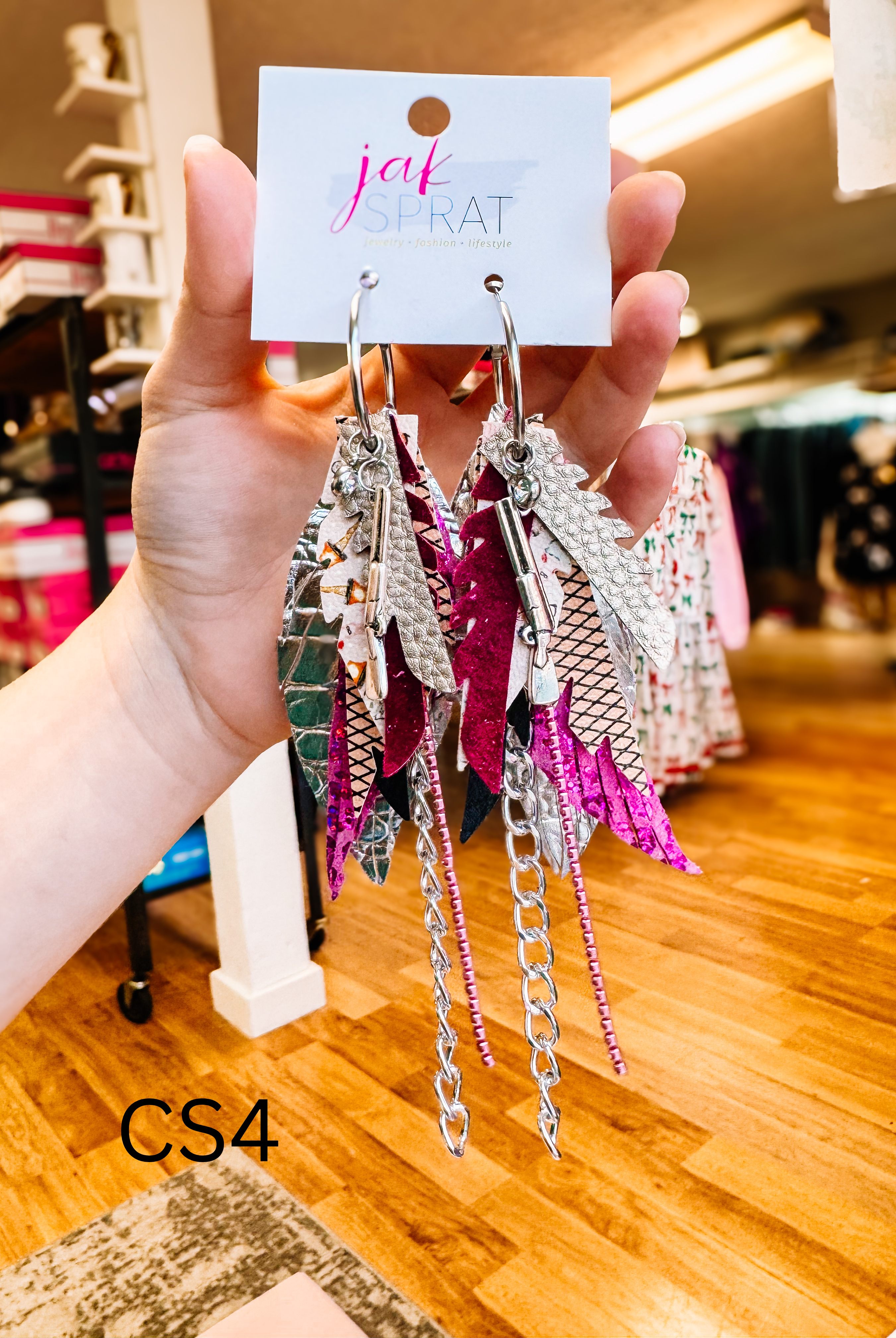 Jak Sprat Christmas Story Collection: Mini Mic Drop Dangles-Earrings-Dear Me Southern Boutique, located in DeRidder, Louisiana