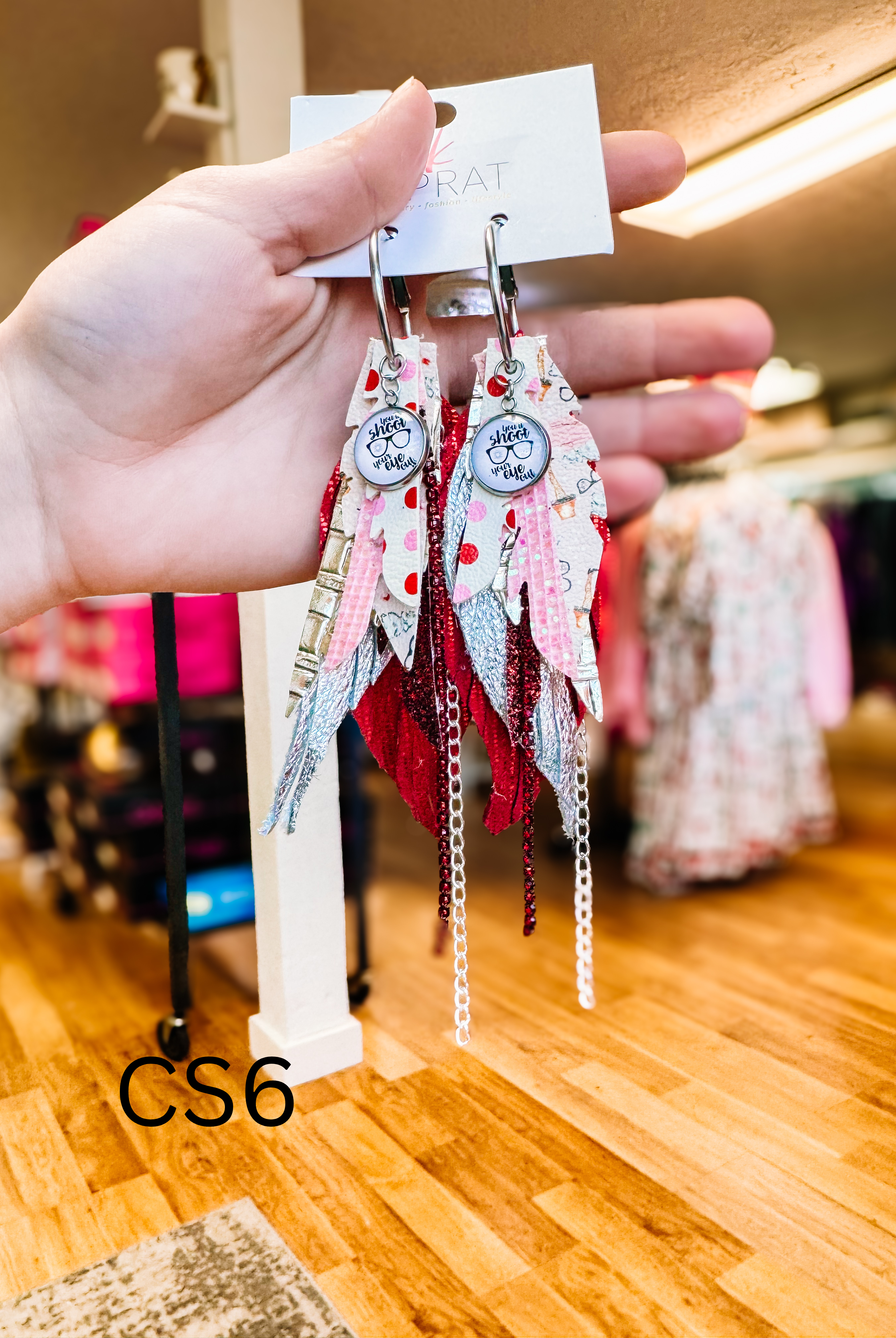 Jak Sprat Christmas Story Collection: Mini Mic Drop Dangles-Earrings-Dear Me Southern Boutique, located in DeRidder, Louisiana