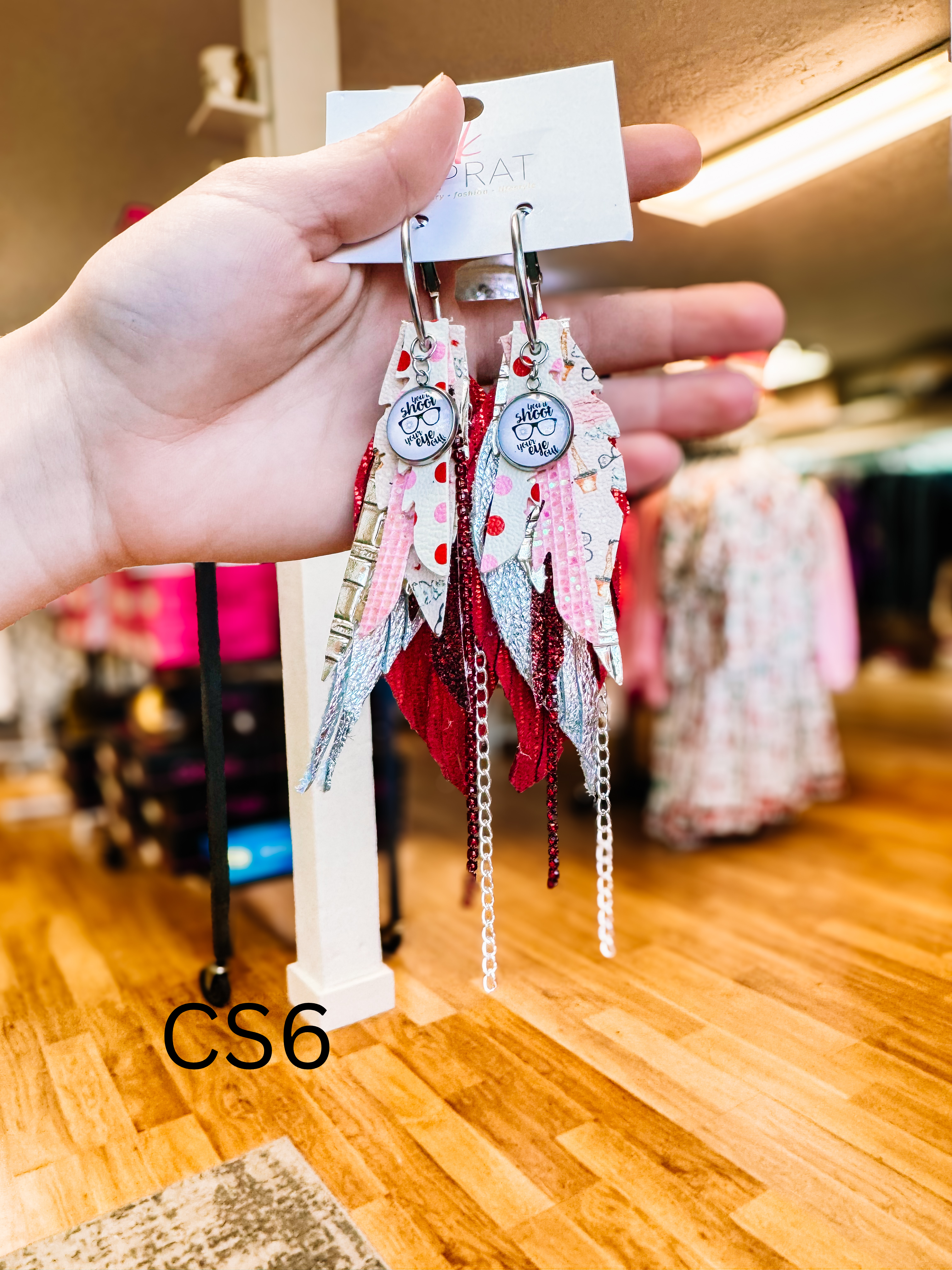 Jak Sprat Christmas Story Collection: Mini Mic Drop Dangles-Earrings-Dear Me Southern Boutique, located in DeRidder, Louisiana