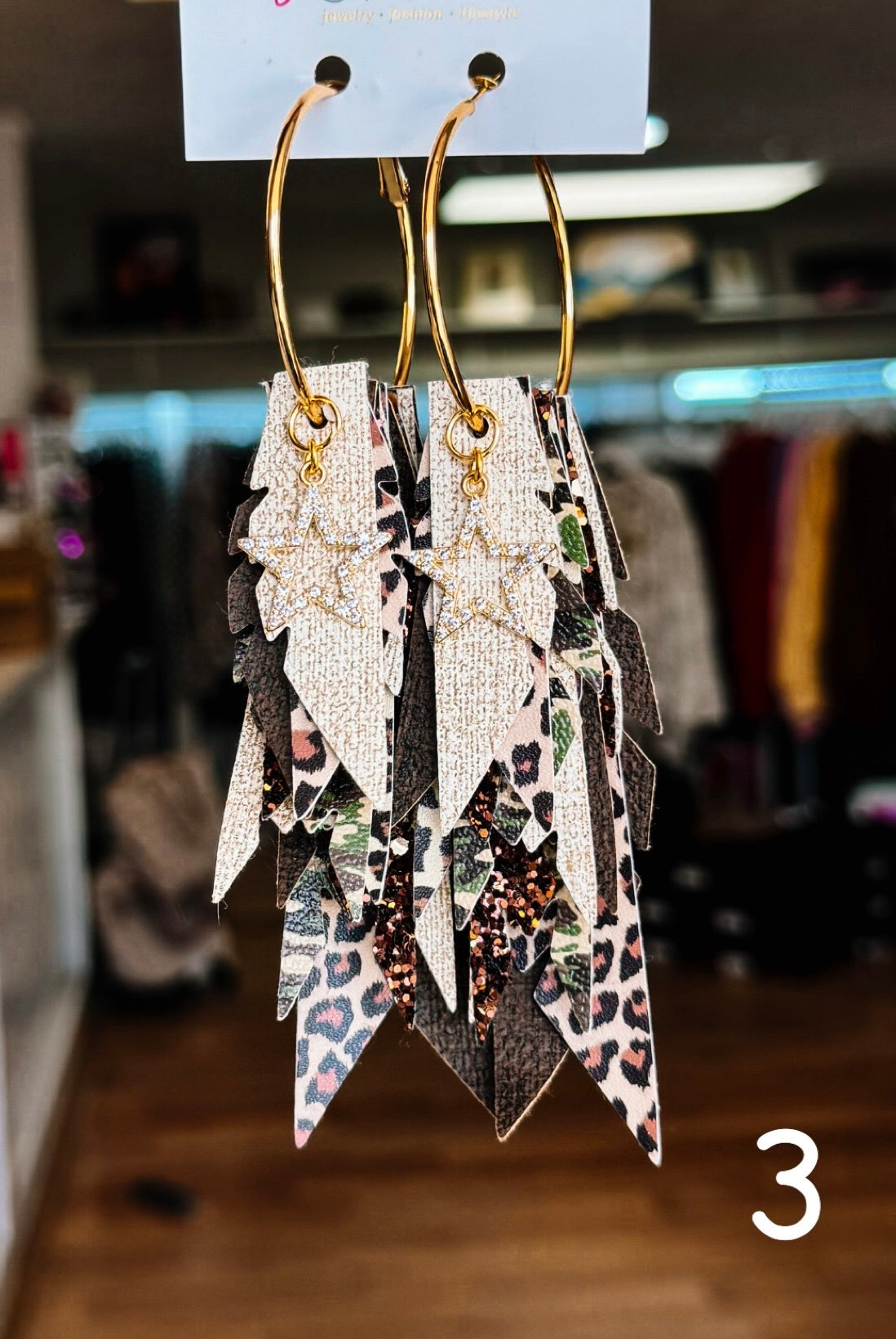 Jak Sprat Feral & Fabulous-Army Camo Collection: Charmed Fabulous Feather Dangles-Jewelry - Earrings-Dear Me Southern Boutique, located in DeRidder, Louisiana