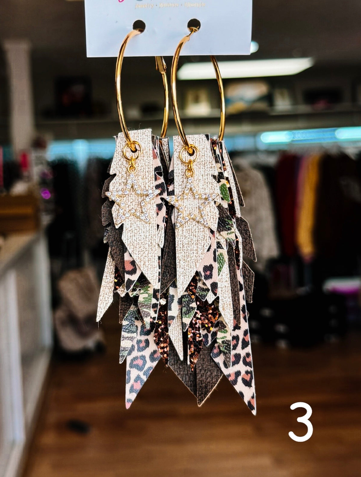 Jak Sprat Feral & Fabulous-Army Camo Collection: Charmed Fabulous Feather Dangles-Jewelry - Earrings-Dear Me Southern Boutique, located in DeRidder, Louisiana