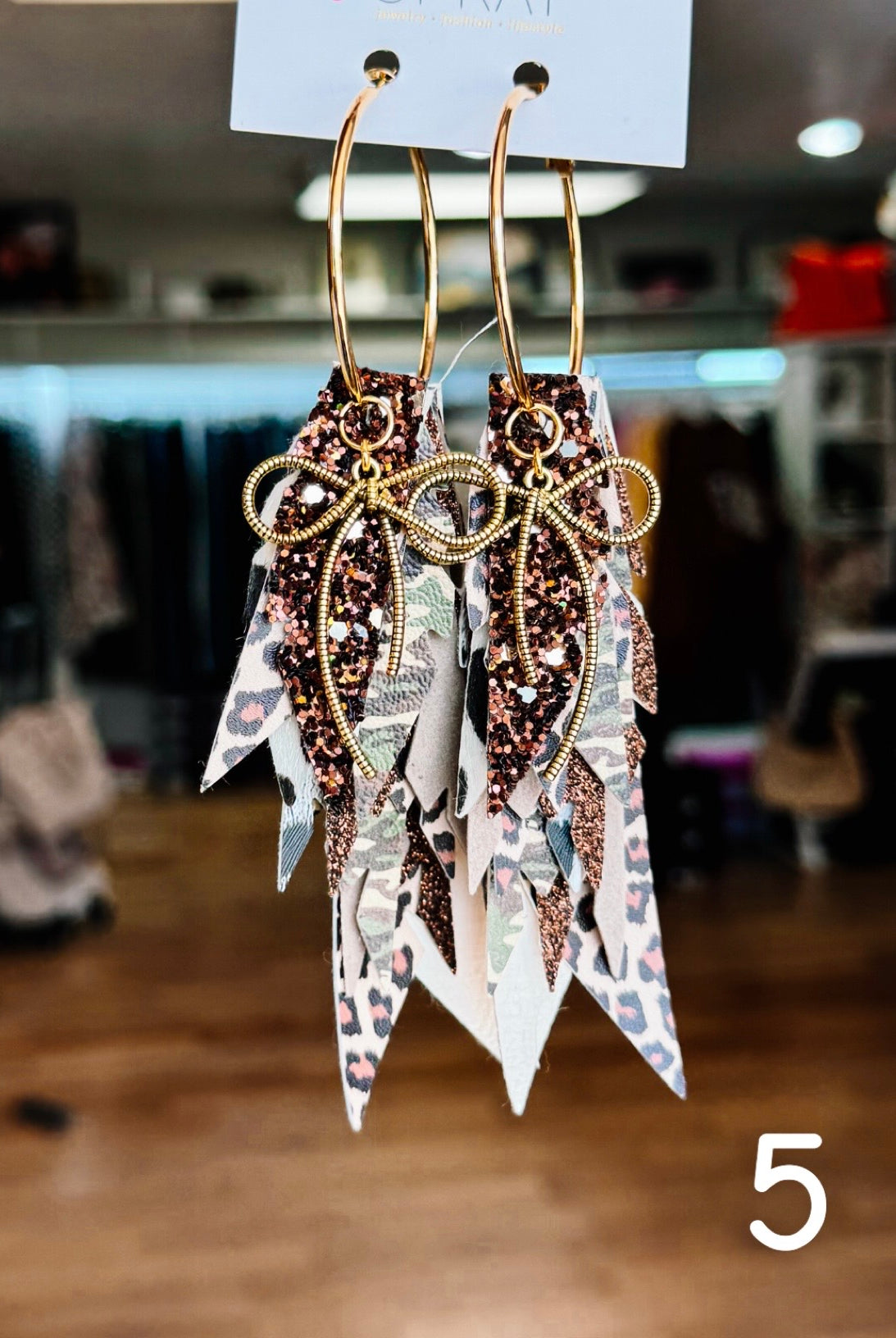 Jak Sprat Feral & Fabulous-Army Camo Collection: Charmed Fabulous Feather Dangles-Jewelry - Earrings-Dear Me Southern Boutique, located in DeRidder, Louisiana