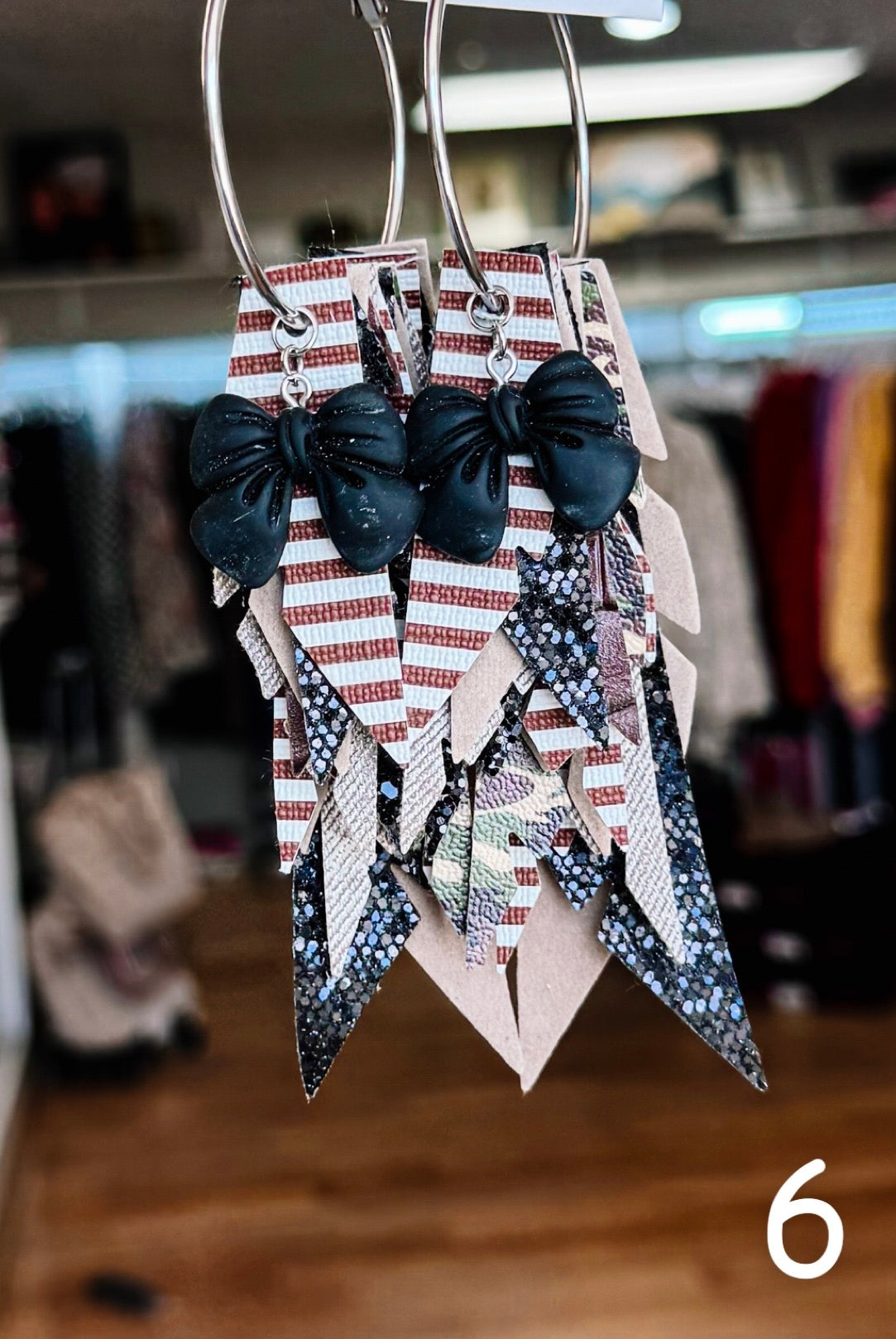 Jak Sprat Feral & Fabulous-Army Camo Collection: Charmed Fabulous Feather Dangles-Jewelry - Earrings-Dear Me Southern Boutique, located in DeRidder, Louisiana