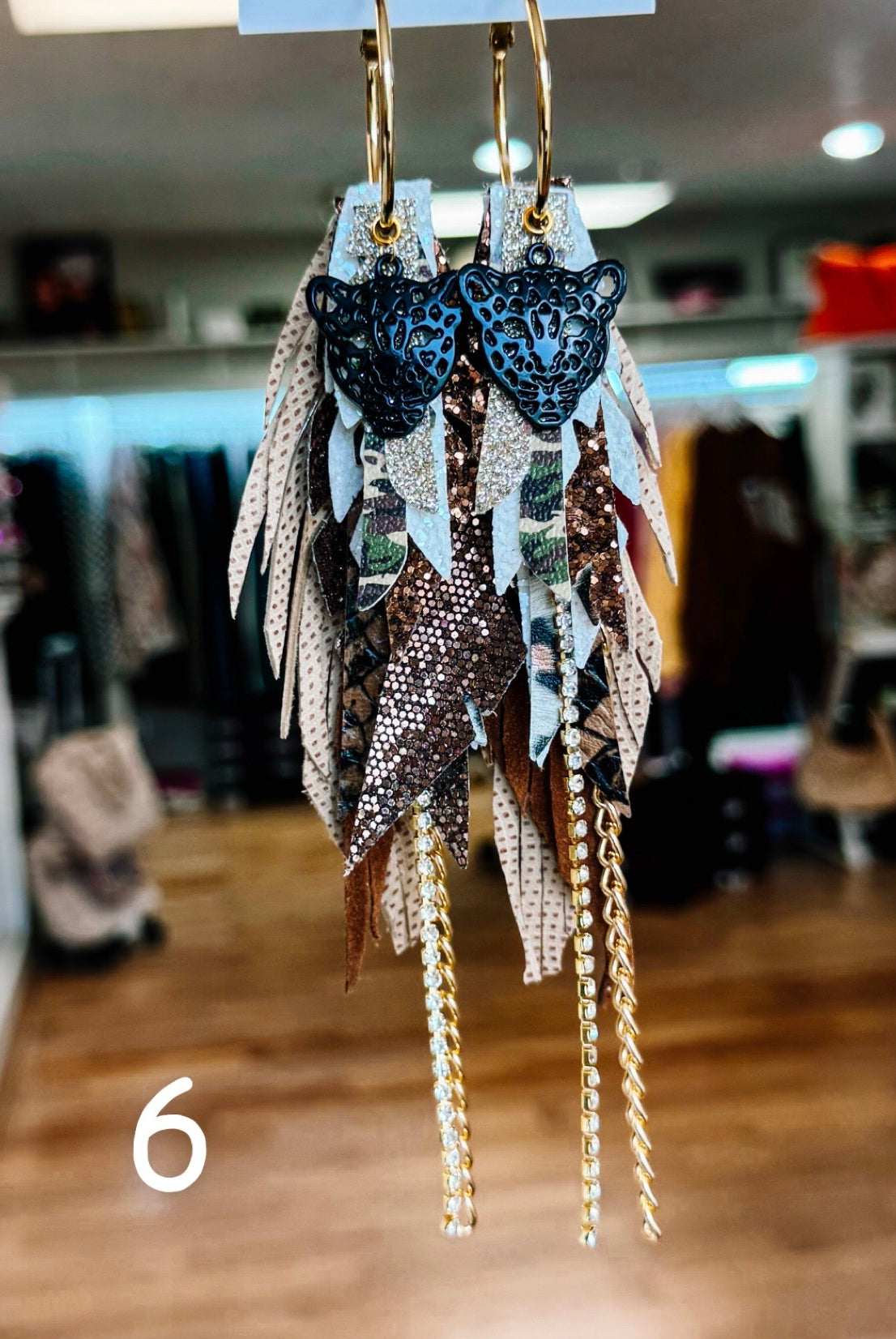 Jak Sprat Feral & Fabulous-Army Camo Collection: Medium Mic Drop Dangles-Jewelry - Earrings-Dear Me Southern Boutique, located in DeRidder, Louisiana