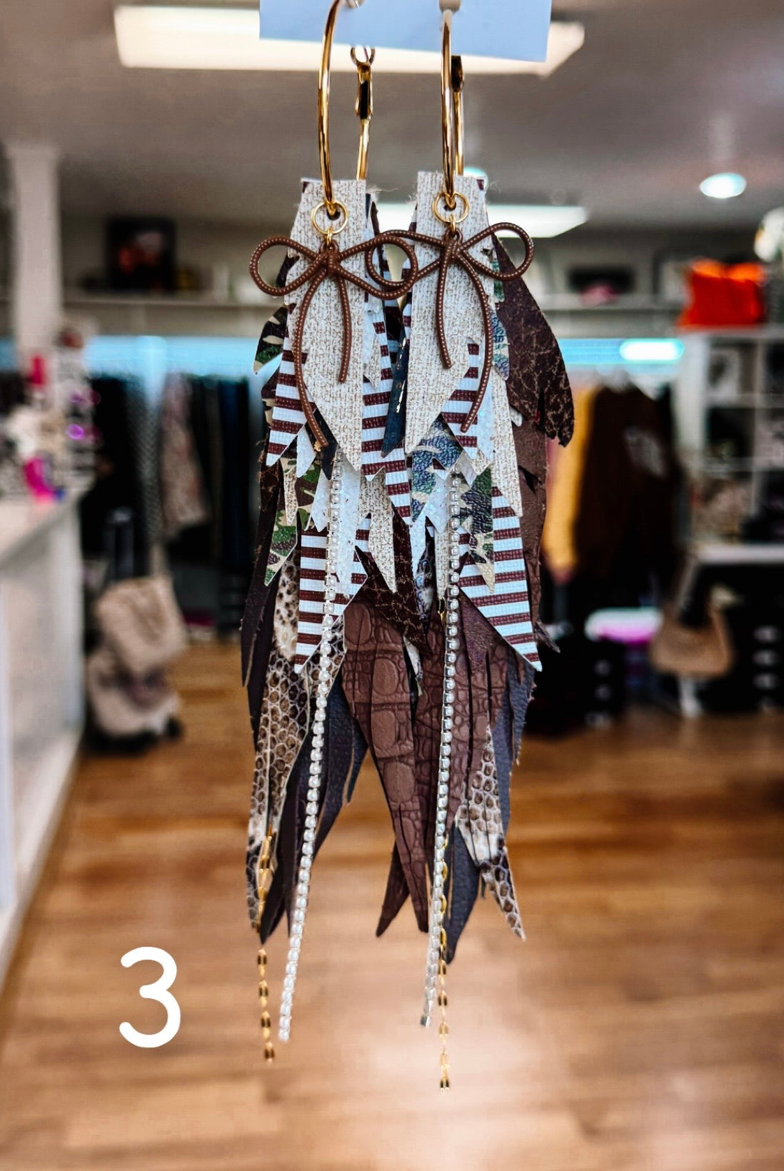 Jak Sprat Feral & Fabulous-Army Camo Collection: Mega Mic Drop Dangles-Jewelry - Earrings-Dear Me Southern Boutique, located in DeRidder, Louisiana