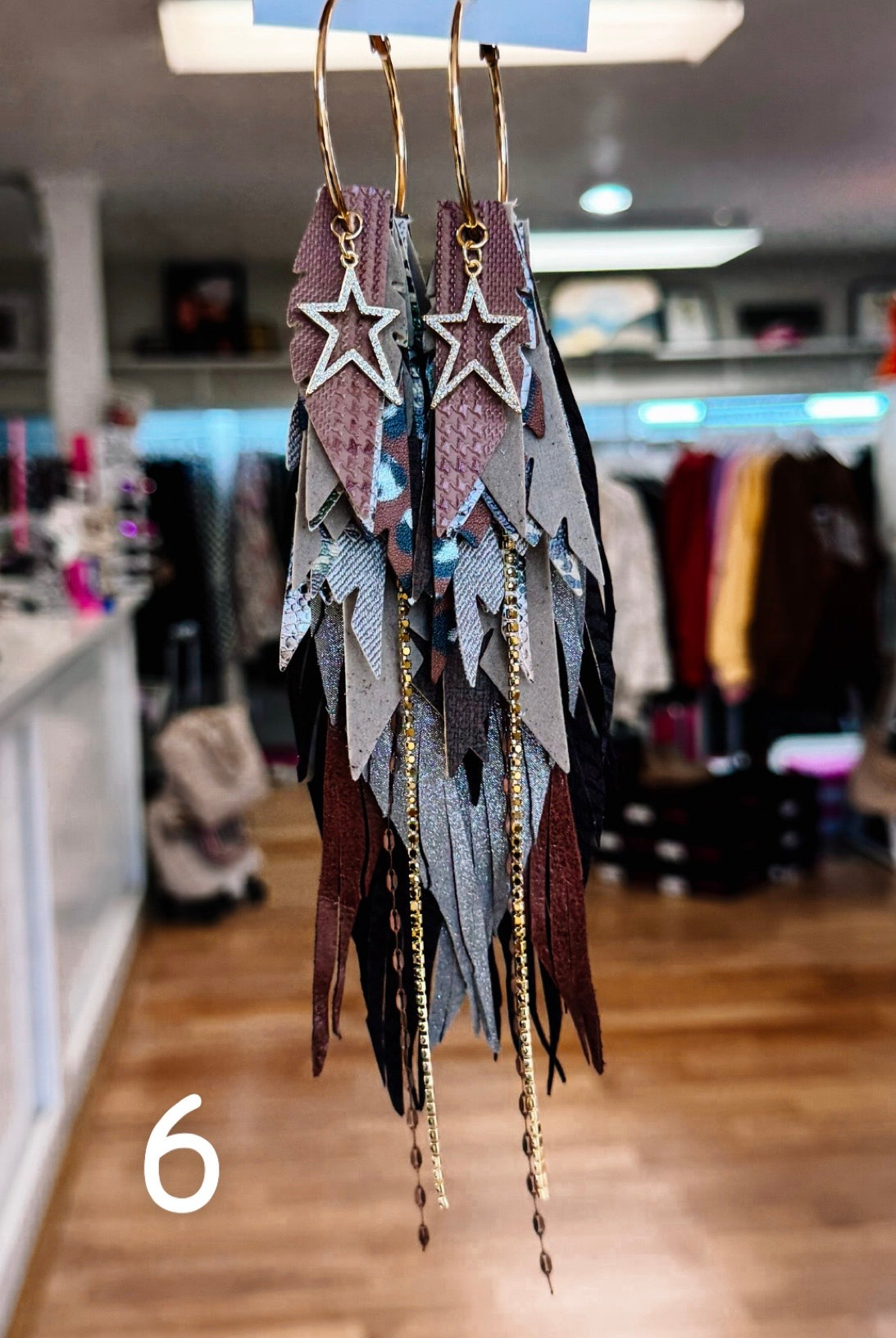 Jak Sprat Feral & Fabulous-Army Camo Collection: Mega Mic Drop Dangles-Jewelry - Earrings-Dear Me Southern Boutique, located in DeRidder, Louisiana