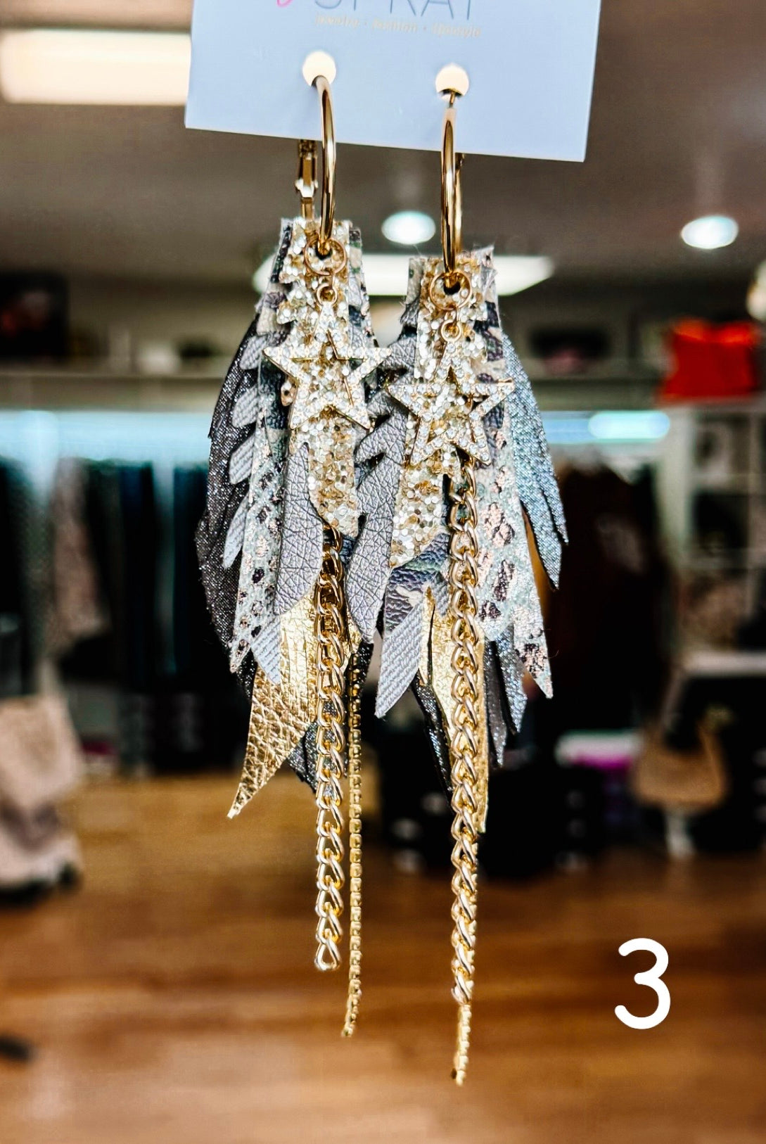 Jak Sprat Feral & Fabulous-Army Camo Collection: Mini Mic Drop Dangles-Jewelry - Earrings-Dear Me Southern Boutique, located in DeRidder, Louisiana
