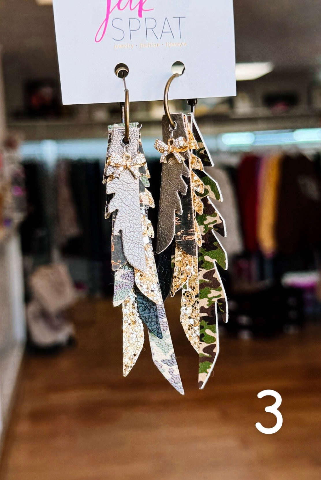 Jak Sprat Feral & Fabulous-Army Camo Collection: Thinny Thini Minis-Jewelry - Earrings-Dear Me Southern Boutique, located in DeRidder, Louisiana