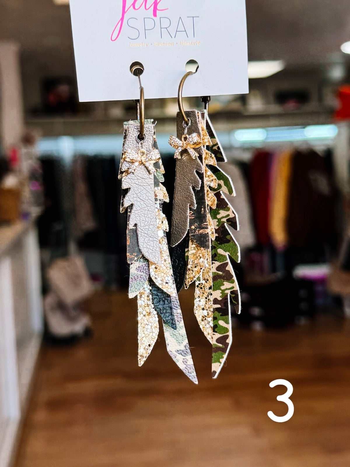 Jak Sprat Feral & Fabulous-Army Camo Collection: Thinny Thini Minis-Jewelry - Earrings-Dear Me Southern Boutique, located in DeRidder, Louisiana