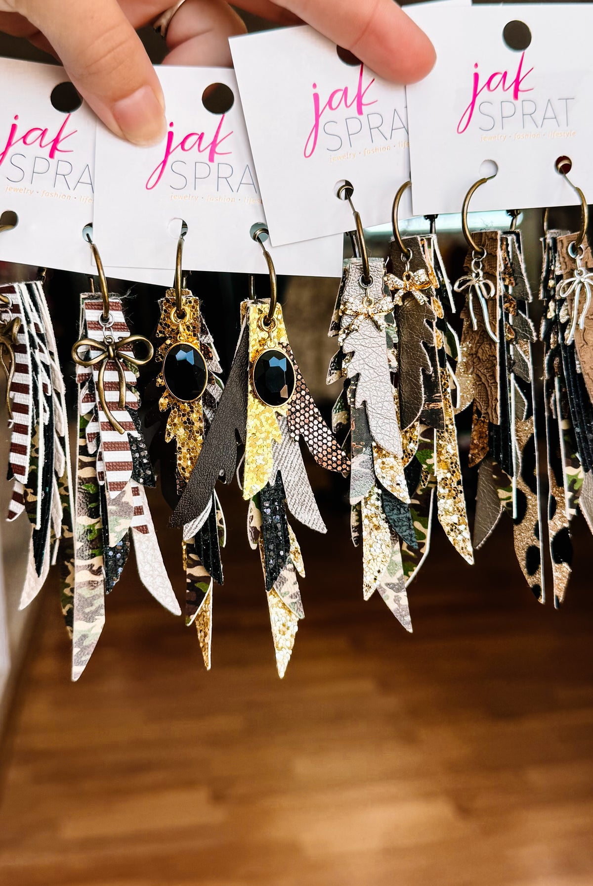 Jak Sprat Feral & Fabulous-Army Camo Collection: Thinny Thini Minis-Jewelry - Earrings-Dear Me Southern Boutique, located in DeRidder, Louisiana