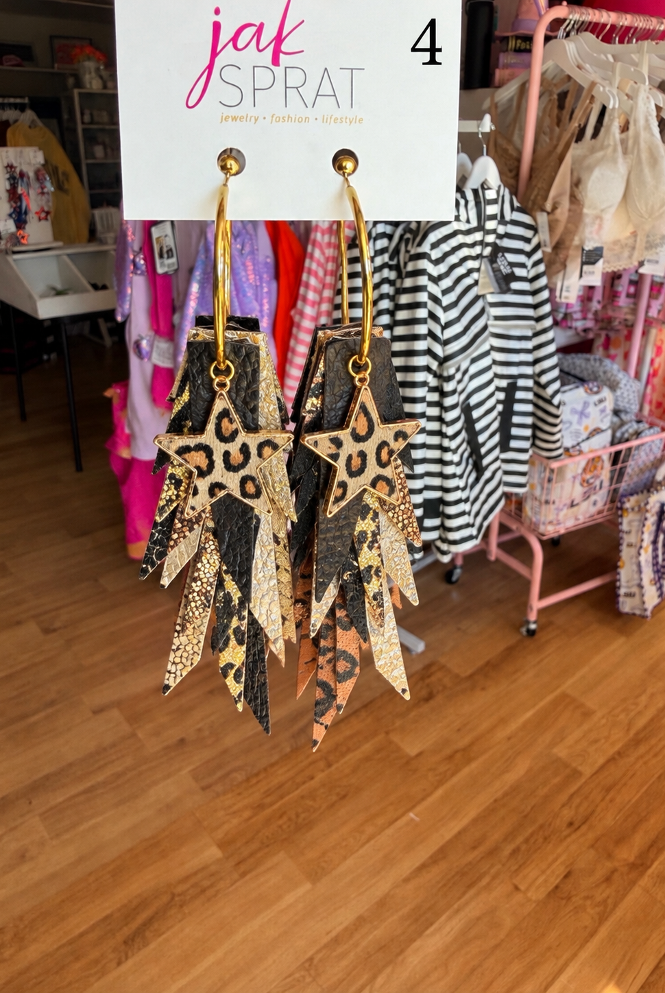 Jak Sprat Feral & Fabulous Collection: Charmed Fabulous Feather Dangles-Jewelry - Earrings-Dear Me Southern Boutique, located in DeRidder, Louisiana