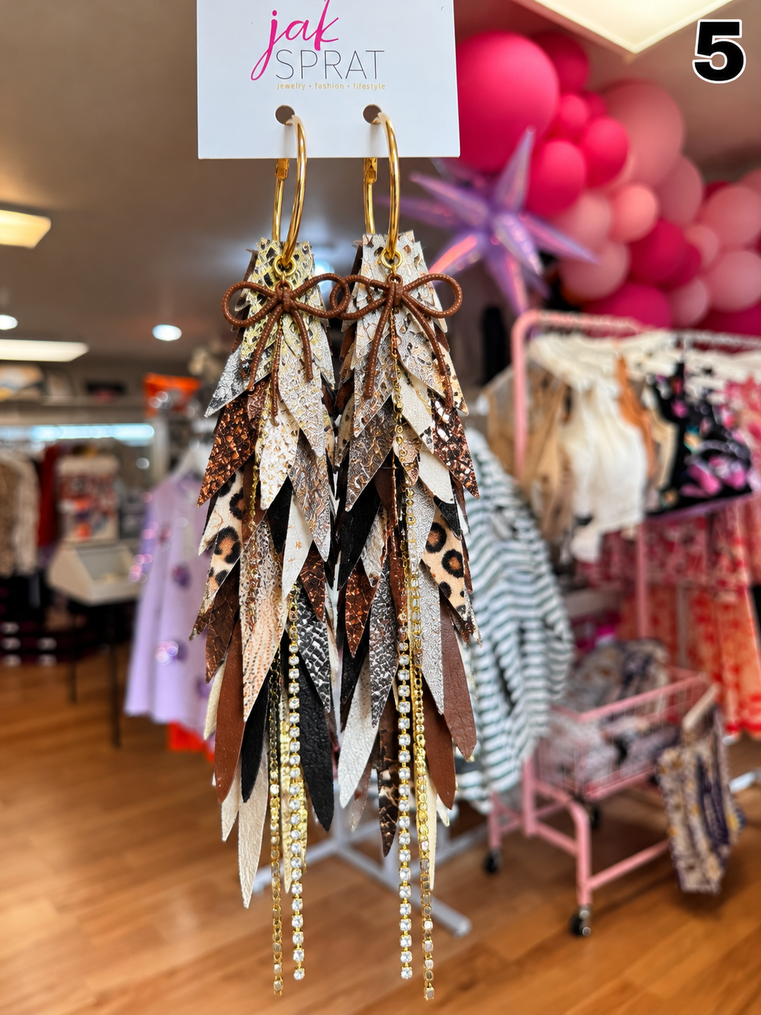 Jak Sprat Feral & Fabulous-Deer Camo Collection: Mega Mic Drop Dangles-Jewelry - Earrings-Dear Me Southern Boutique, located in DeRidder, Louisiana