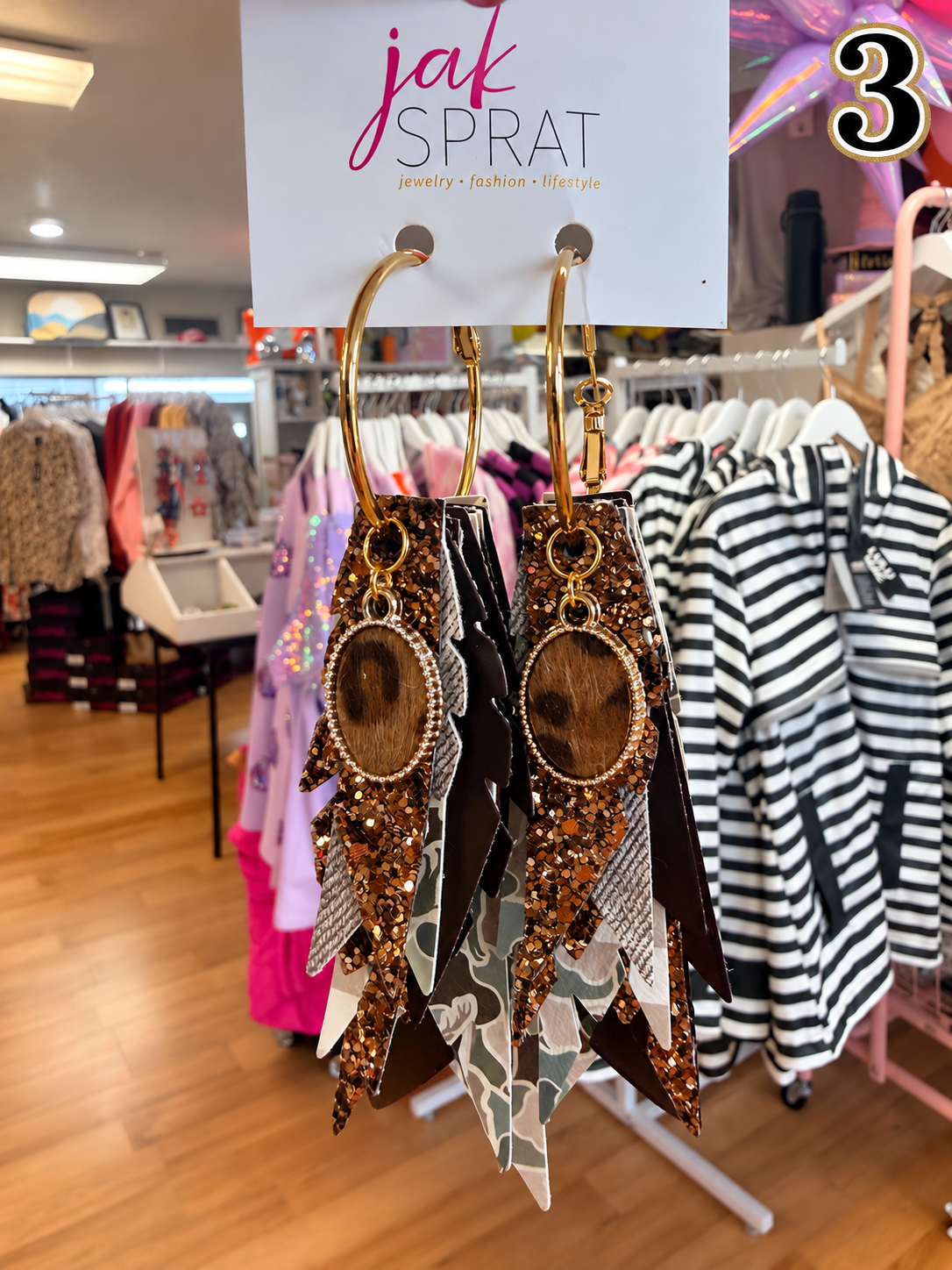 Jak Sprat Feral & Fabulous-Duck Camo Collection: Charmed Fabulous Feather Dangles-Jewelry - Earrings-Dear Me Southern Boutique, located in DeRidder, Louisiana