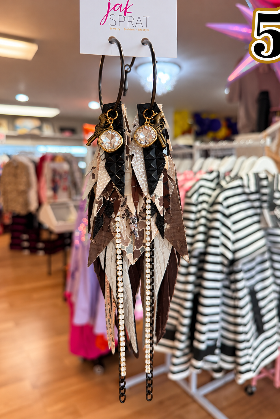 Jak Sprat Feral & Fabulous-Duck Camo Collection: Mega Mic Drop Dangles-Jewelry - Earrings-Dear Me Southern Boutique, located in DeRidder, Louisiana