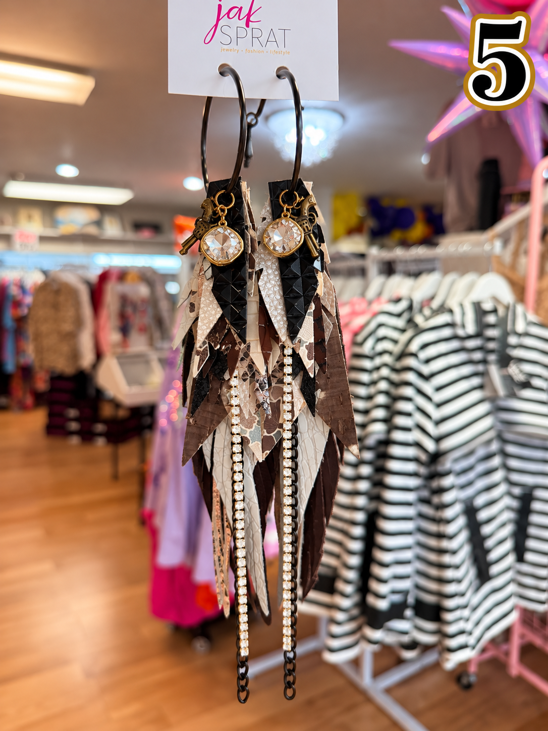 Jak Sprat Feral & Fabulous-Duck Camo Collection: Mega Mic Drop Dangles-Jewelry - Earrings-Dear Me Southern Boutique, located in DeRidder, Louisiana