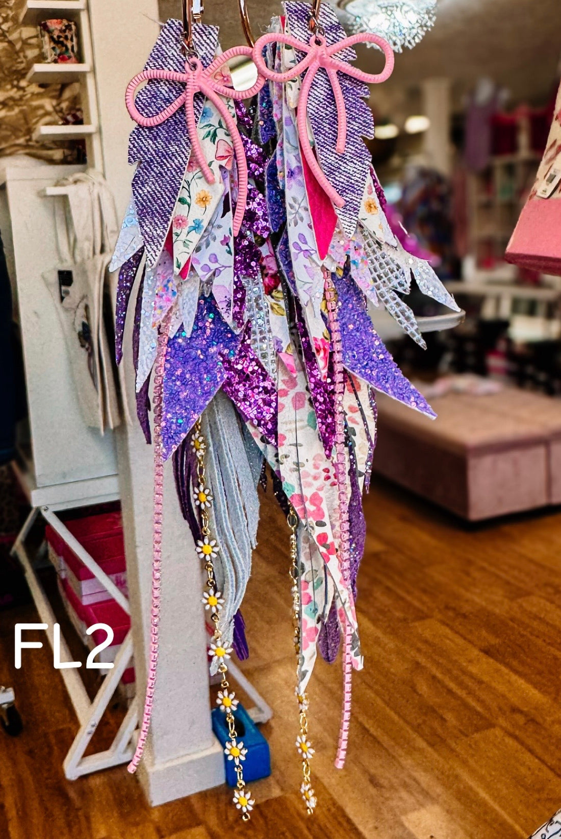 Jak Sprat Florals Collection: Mega Mic Drop-Earrings-Dear Me Southern Boutique, located in DeRidder, Louisiana
