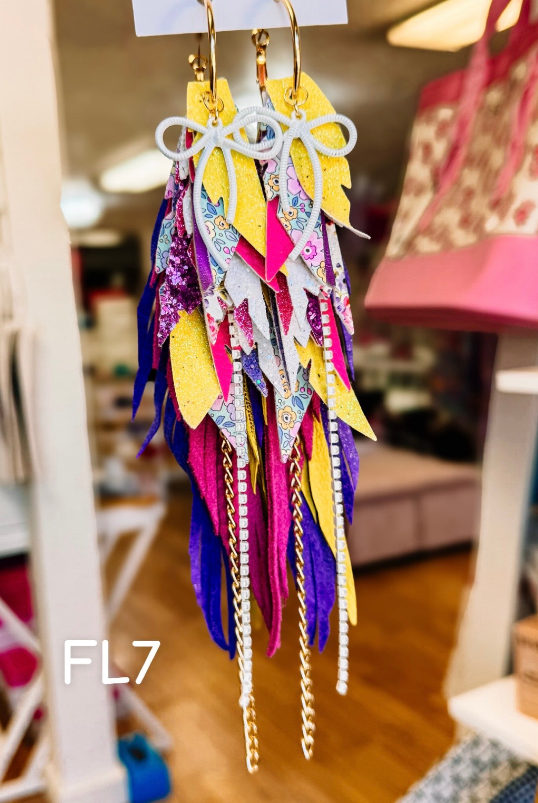 Jak Sprat Florals Collection: Mega Mic Drop-Earrings-Dear Me Southern Boutique, located in DeRidder, Louisiana