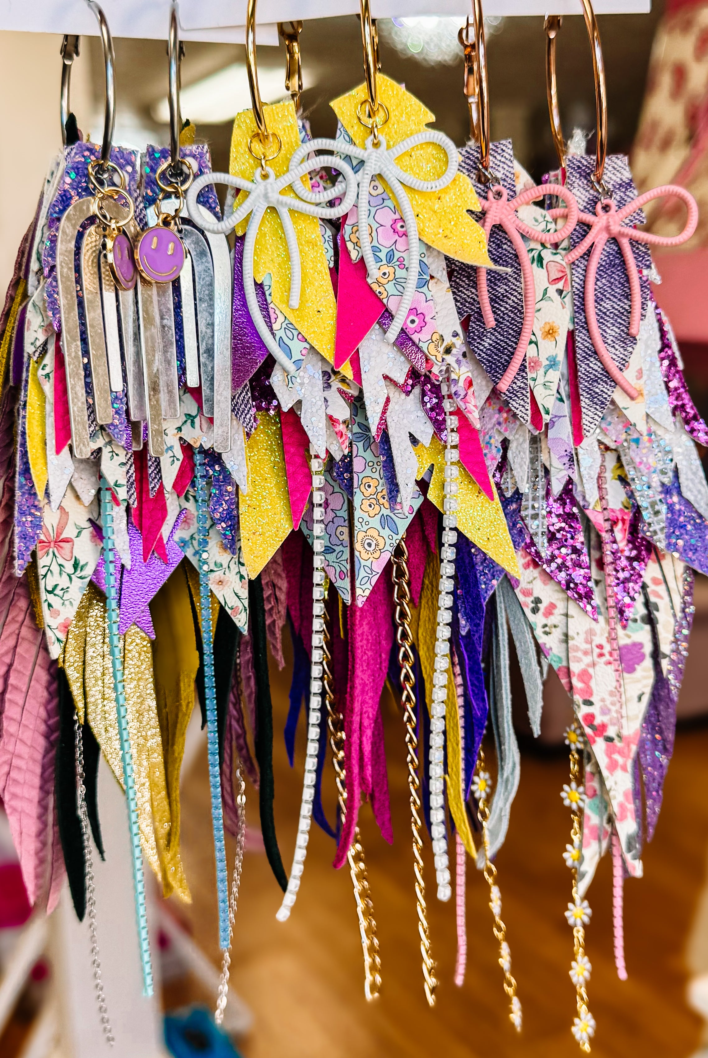 Jak Sprat Florals Collection: Mega Mic Drop-Earrings-Dear Me Southern Boutique, located in DeRidder, Louisiana