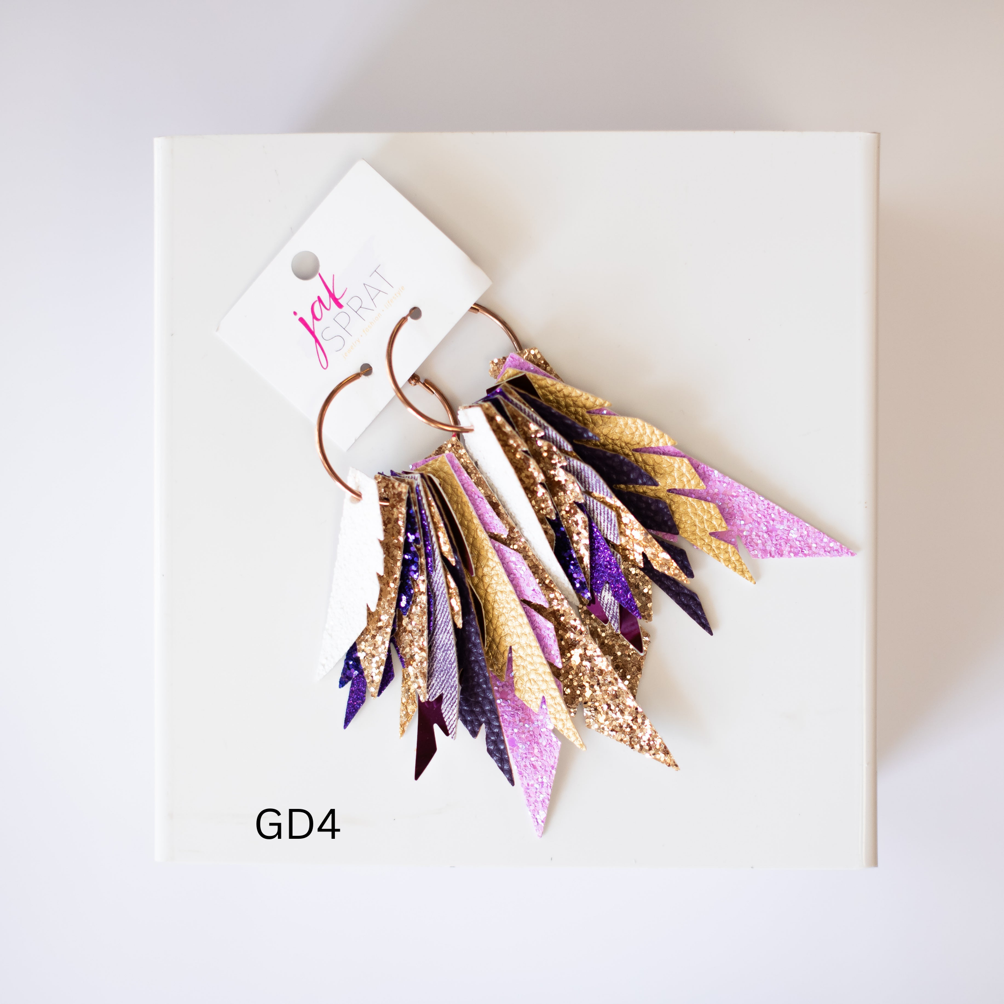 Jak Sprat Game Day Collection: Fabulous Feather Dangles-Earrings-Dear Me Southern Boutique, located in DeRidder, Louisiana