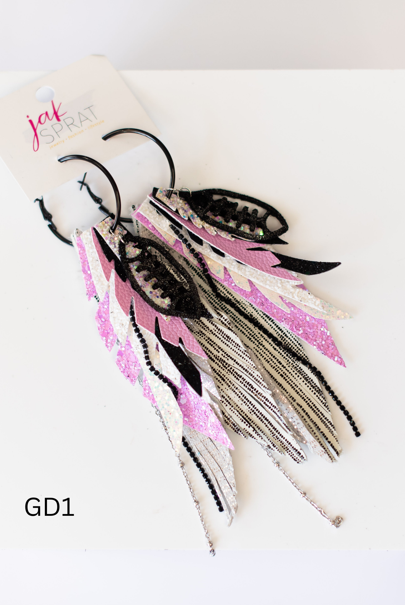 Jak Sprat Game Day Collection: Medium Mic Drop Dangles-Earrings-Dear Me Southern Boutique, located in DeRidder, Louisiana