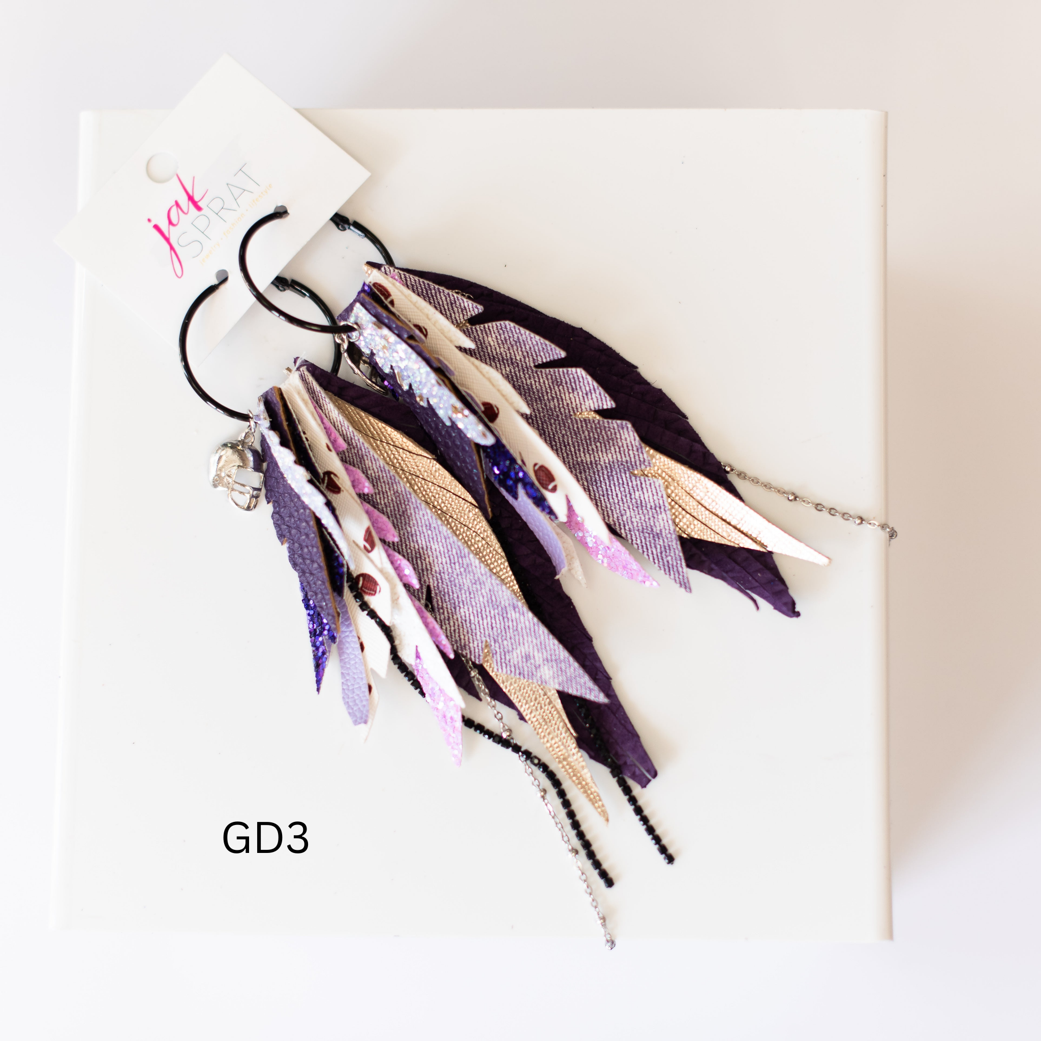 Jak Sprat Game Day Collection: Medium Mic Drop Dangles-Earrings-Dear Me Southern Boutique, located in DeRidder, Louisiana