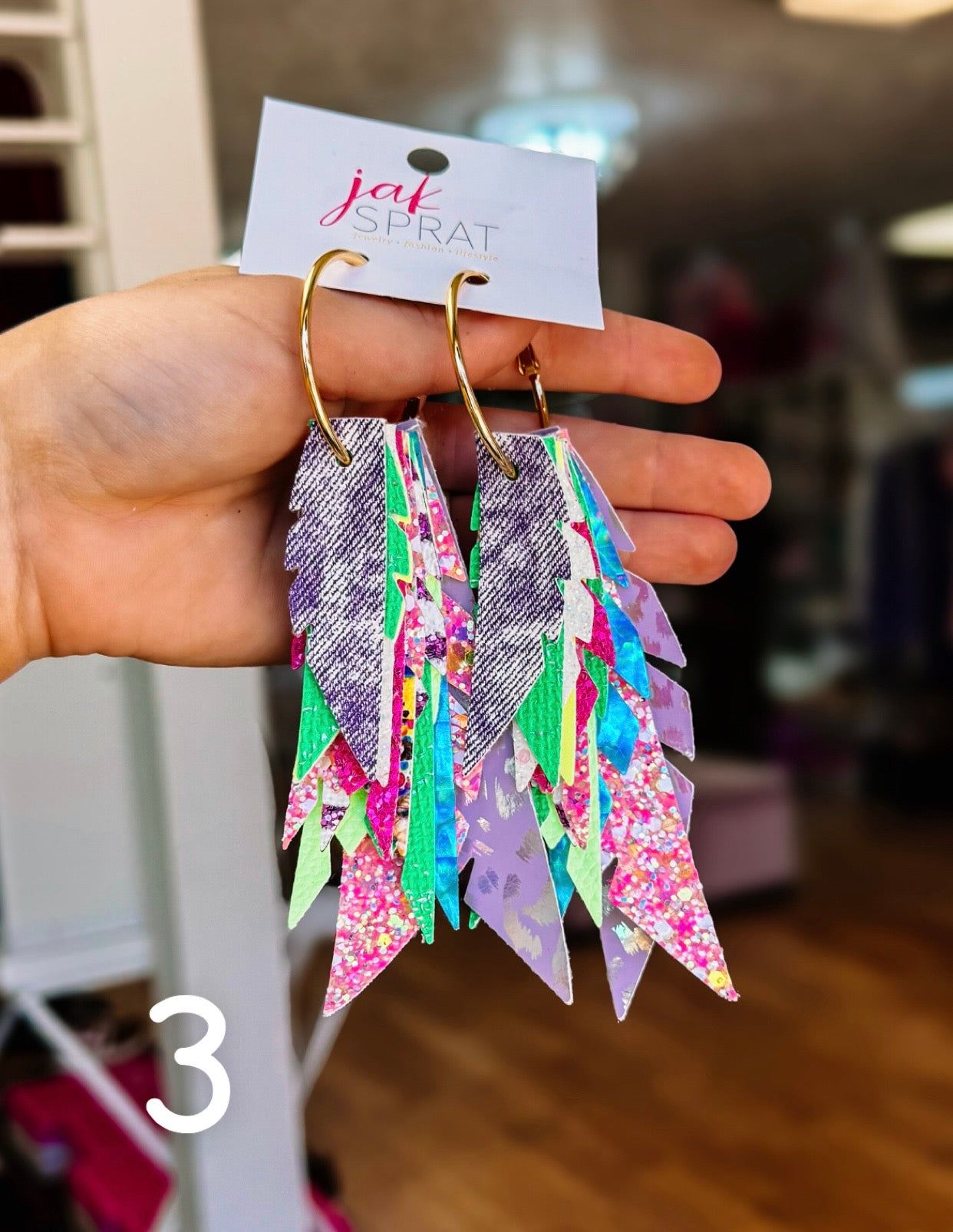 Jak Sprat Neon Collection: Fabulous Feather Dangles-Earrings-Dear Me Southern Boutique, located in DeRidder, Louisiana