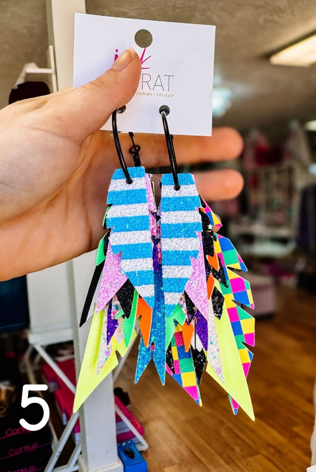 Jak Sprat Neon Collection: Fabulous Feather Dangles-Earrings-Dear Me Southern Boutique, located in DeRidder, Louisiana