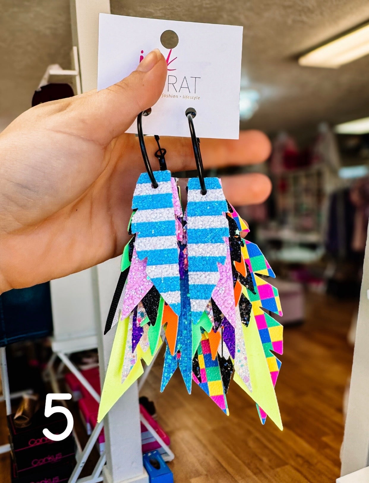 Jak Sprat Neon Collection: Fabulous Feather Dangles-Earrings-Dear Me Southern Boutique, located in DeRidder, Louisiana