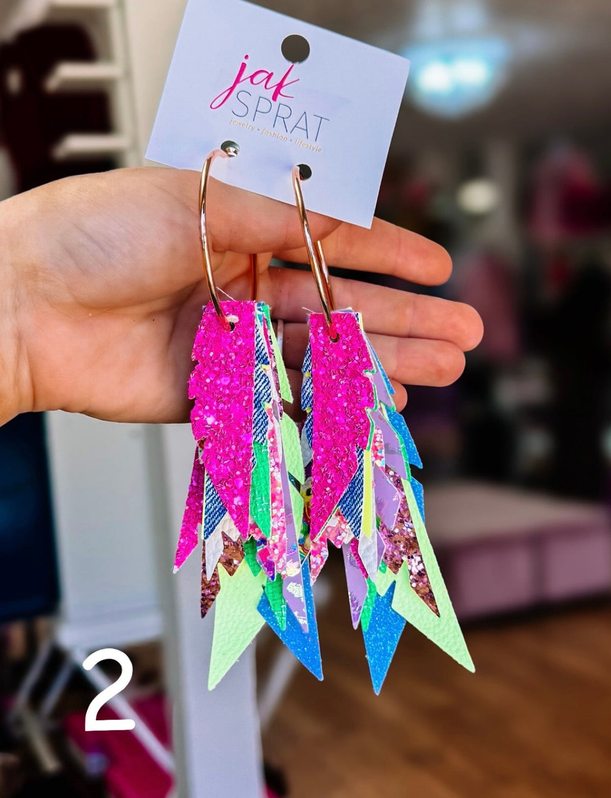 Jak Sprat Neon Collection: Fabulous Feather Dangles-Jewelry - Earrings-Dear Me Southern Boutique, located in DeRidder, Louisiana