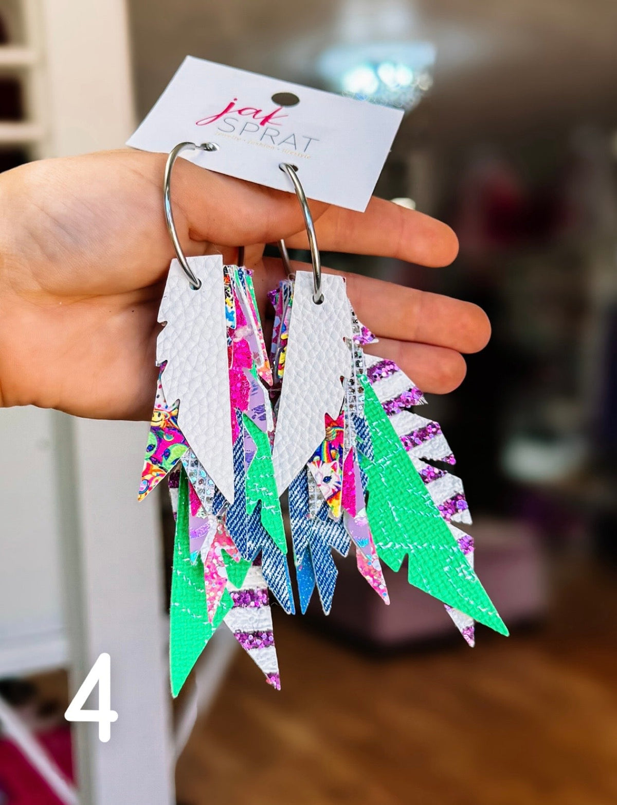 Jak Sprat Neon Collection: Fabulous Feather Dangles-Jewelry - Earrings-Dear Me Southern Boutique, located in DeRidder, Louisiana