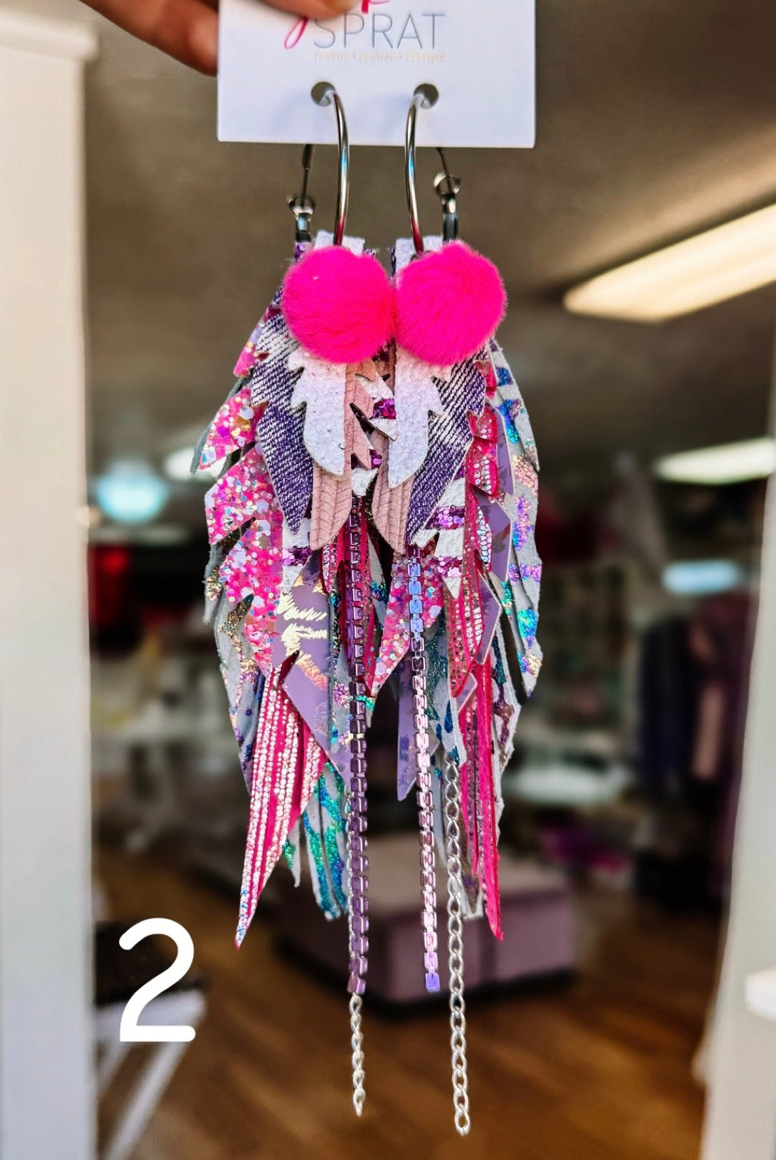 Jak Sprat Neon Collection: Medium Mic Drop Dangles-Earrings-Dear Me Southern Boutique, located in DeRidder, Louisiana