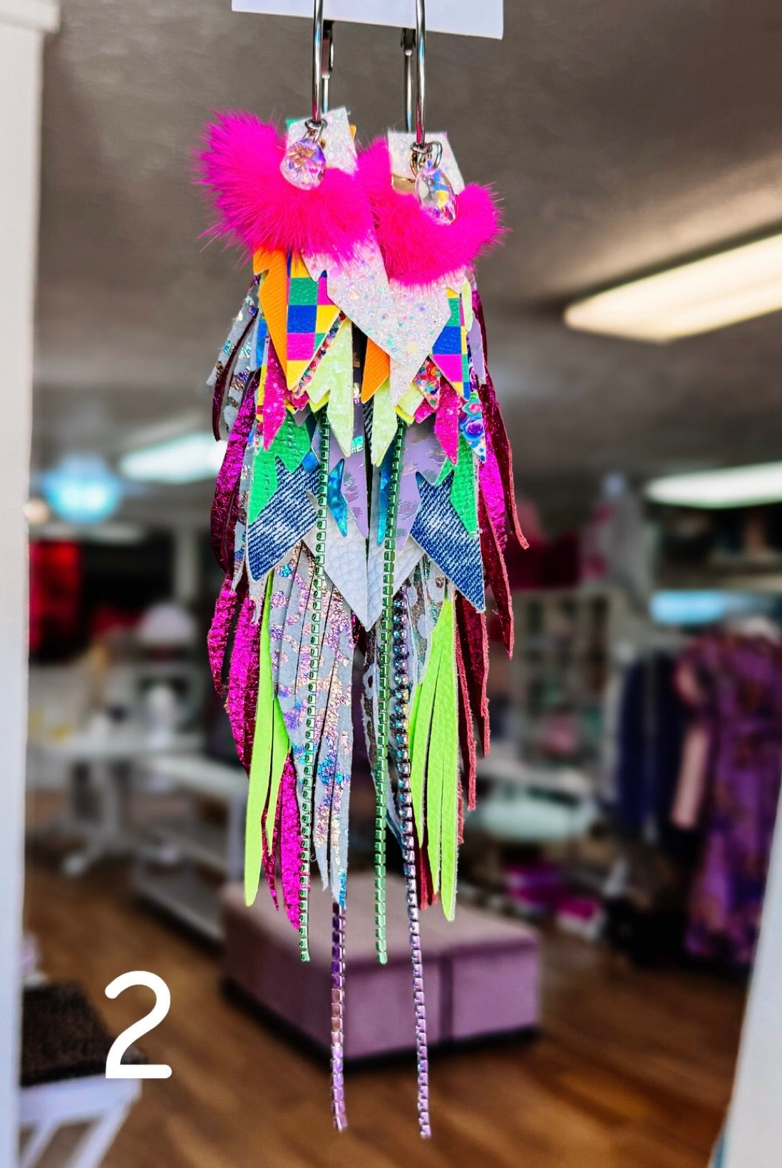 Jak Sprat Neon Collection: Mega Mic Drop Dangles-Earrings-Dear Me Southern Boutique, located in DeRidder, Louisiana