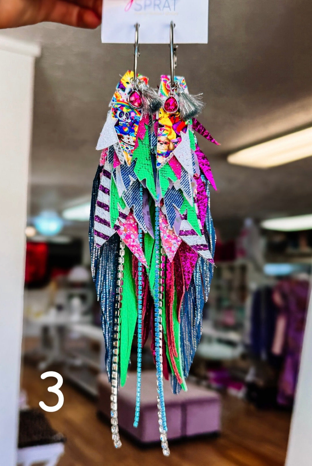 Jak Sprat Neon Collection: Mega Mic Drop Dangles-Earrings-Dear Me Southern Boutique, located in DeRidder, Louisiana