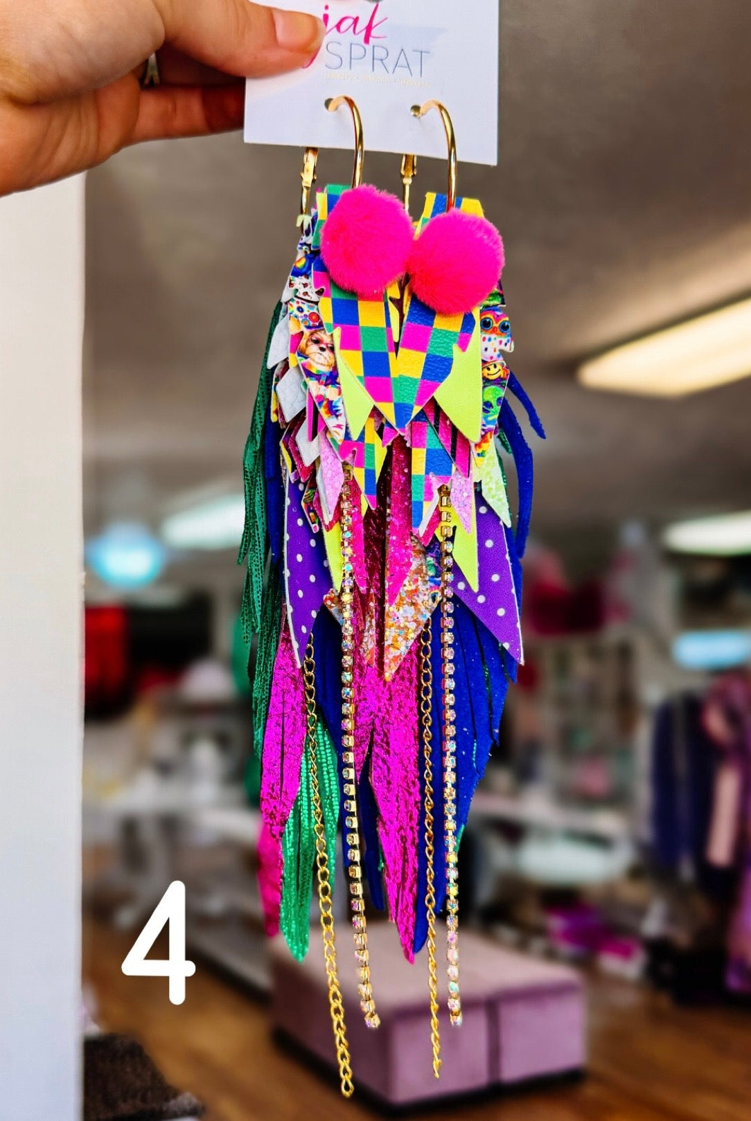 Jak Sprat Neon Collection: Mega Mic Drop Dangles-Earrings-Dear Me Southern Boutique, located in DeRidder, Louisiana