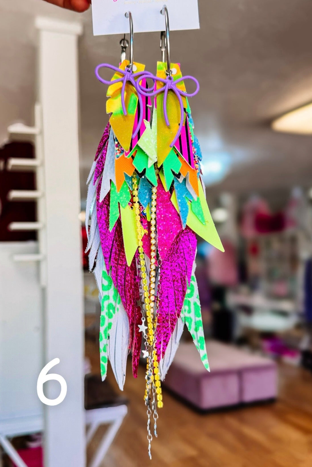 Jak Sprat Neon Collection: Mega Mic Drop Dangles-Earrings-Dear Me Southern Boutique, located in DeRidder, Louisiana