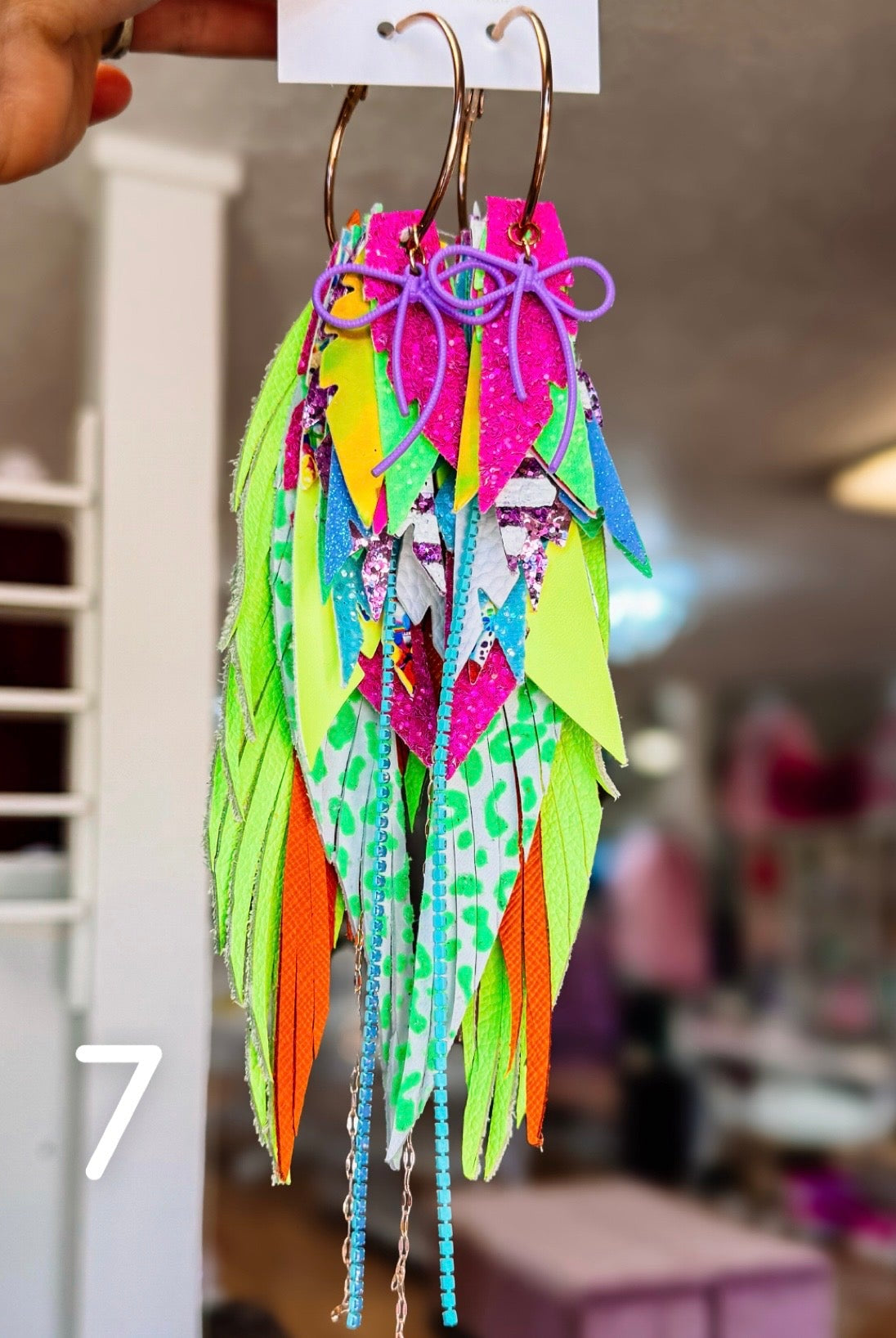 Jak Sprat Neon Collection: Mega Mic Drop Dangles-Earrings-Dear Me Southern Boutique, located in DeRidder, Louisiana