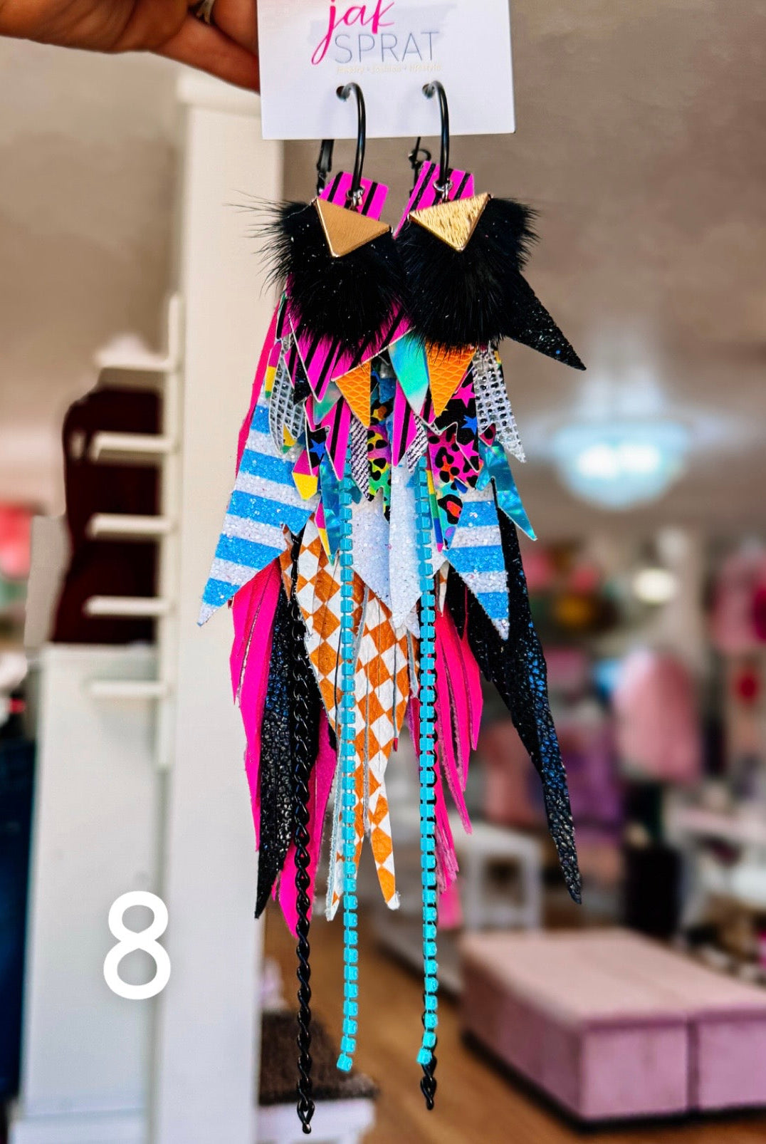 Jak Sprat Neon Collection: Mega Mic Drop Dangles-Earrings-Dear Me Southern Boutique, located in DeRidder, Louisiana
