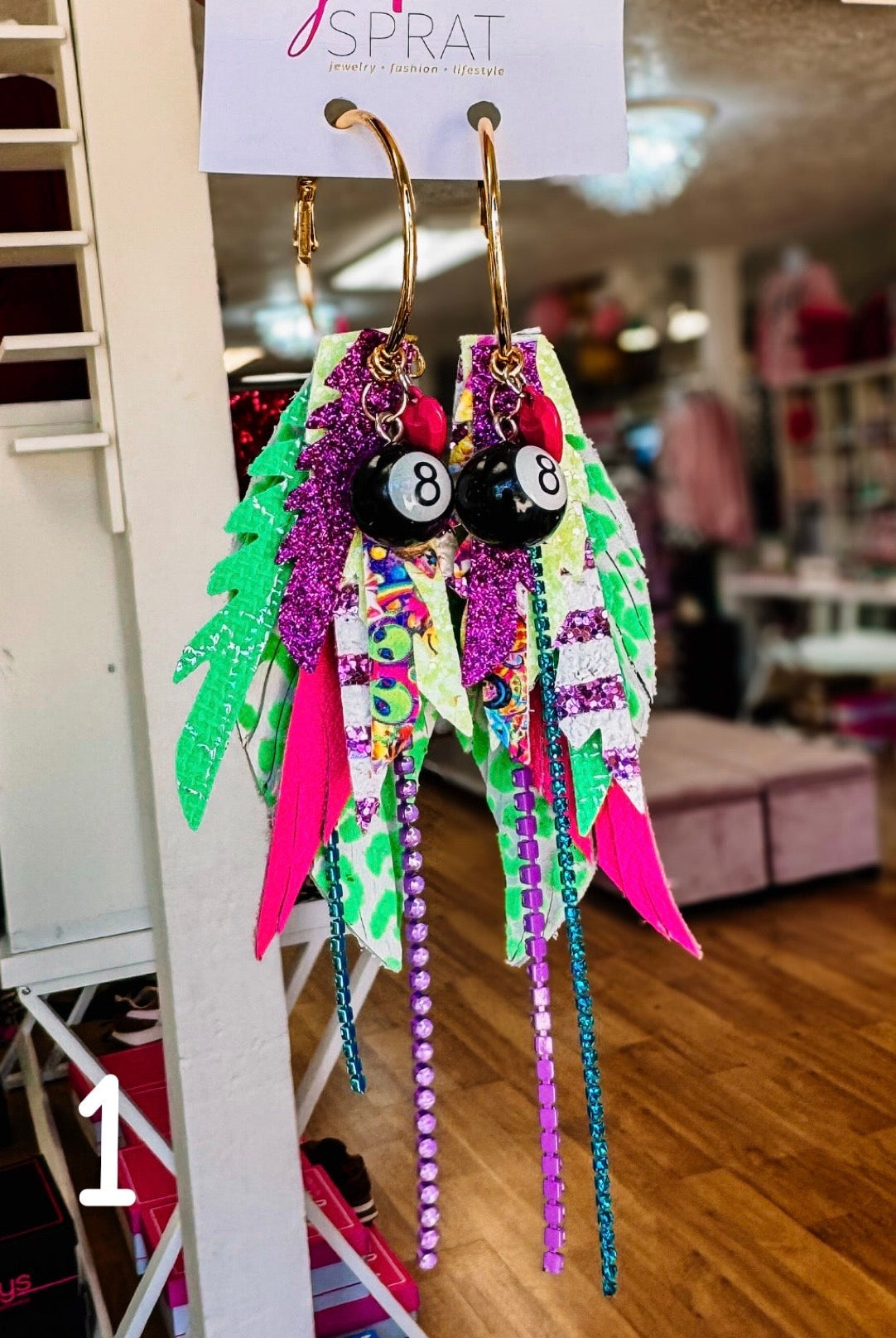 Jak Sprat Neon Collection: Mini Mic Drop Dangles-Earrings-Dear Me Southern Boutique, located in DeRidder, Louisiana