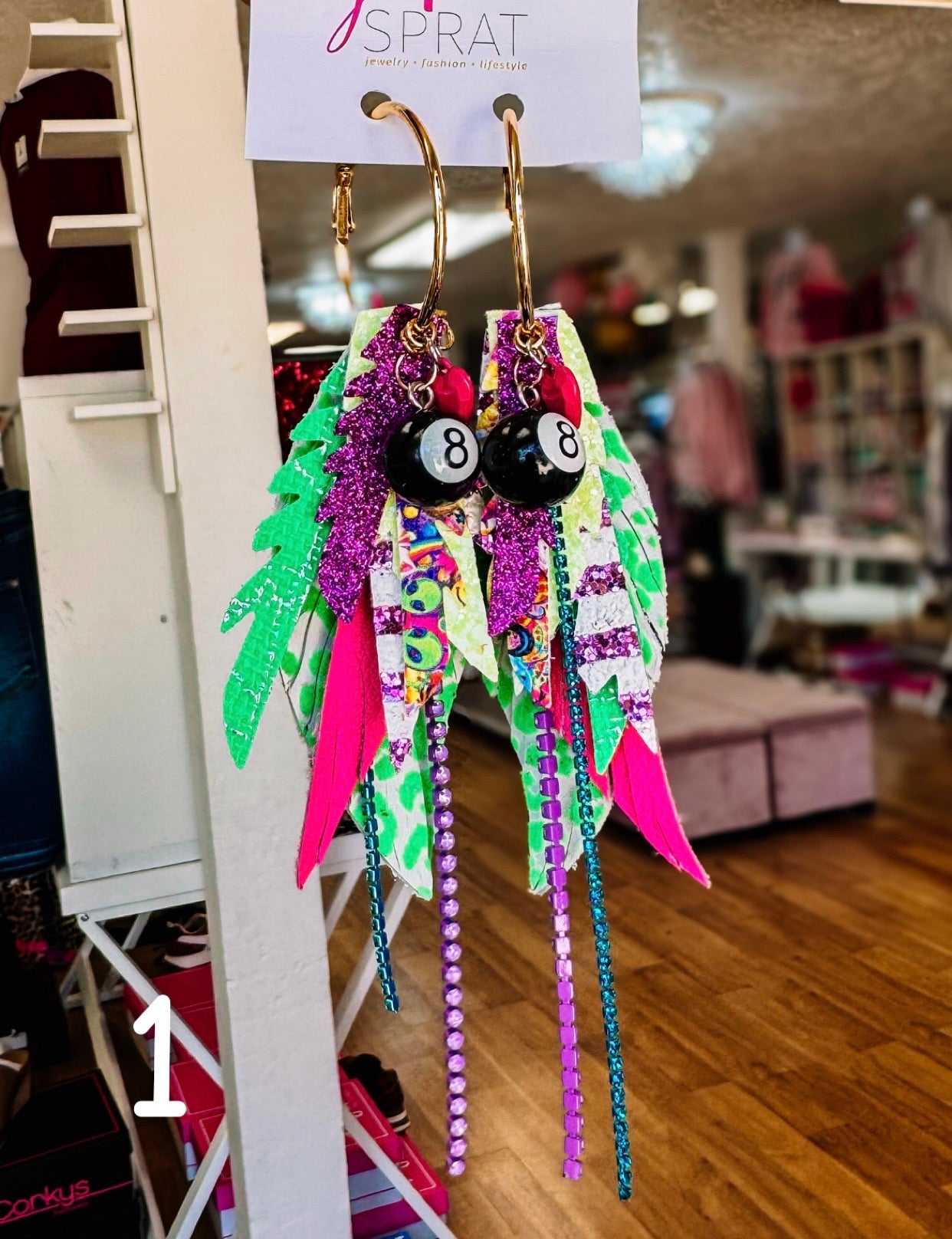 Jak Sprat Neon Collection: Mini Mic Drop Dangles-Earrings-Dear Me Southern Boutique, located in DeRidder, Louisiana